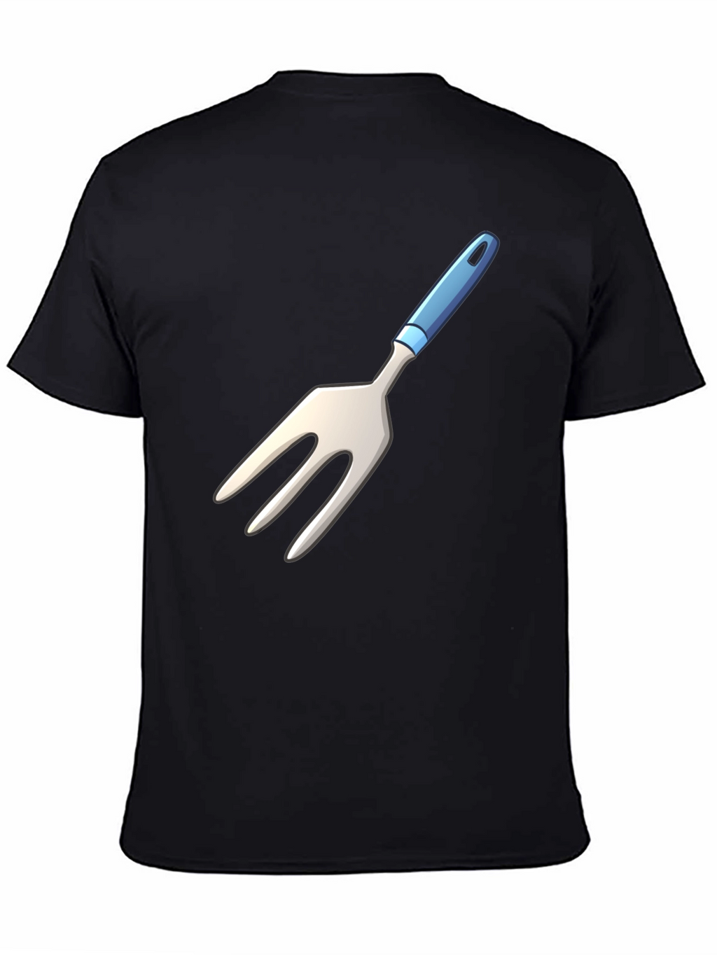 Novelty Fork Graphic Black T-Shirt