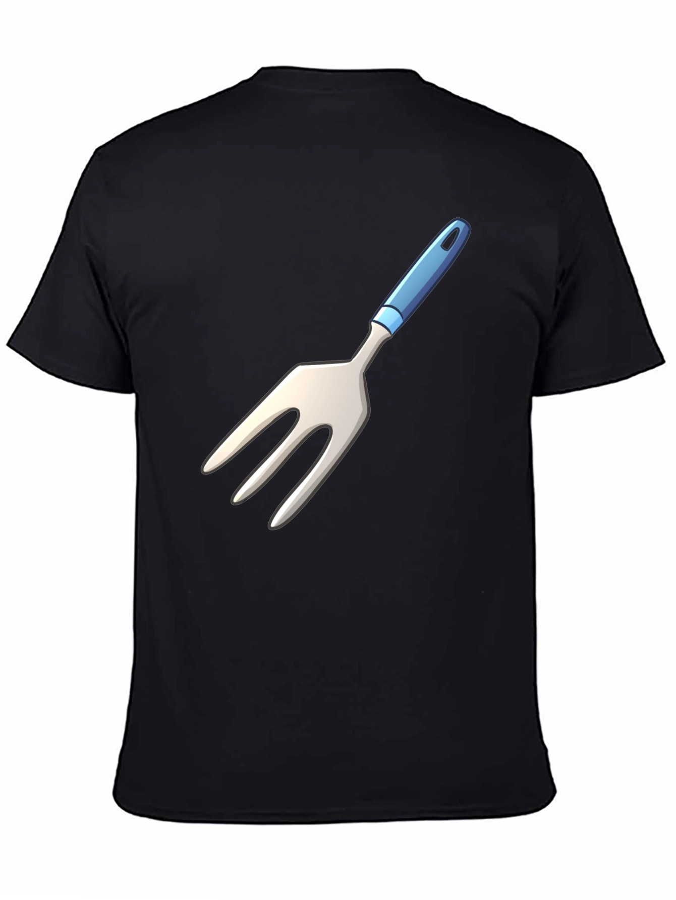 Novelty Fork Graphic Black T-Shirt