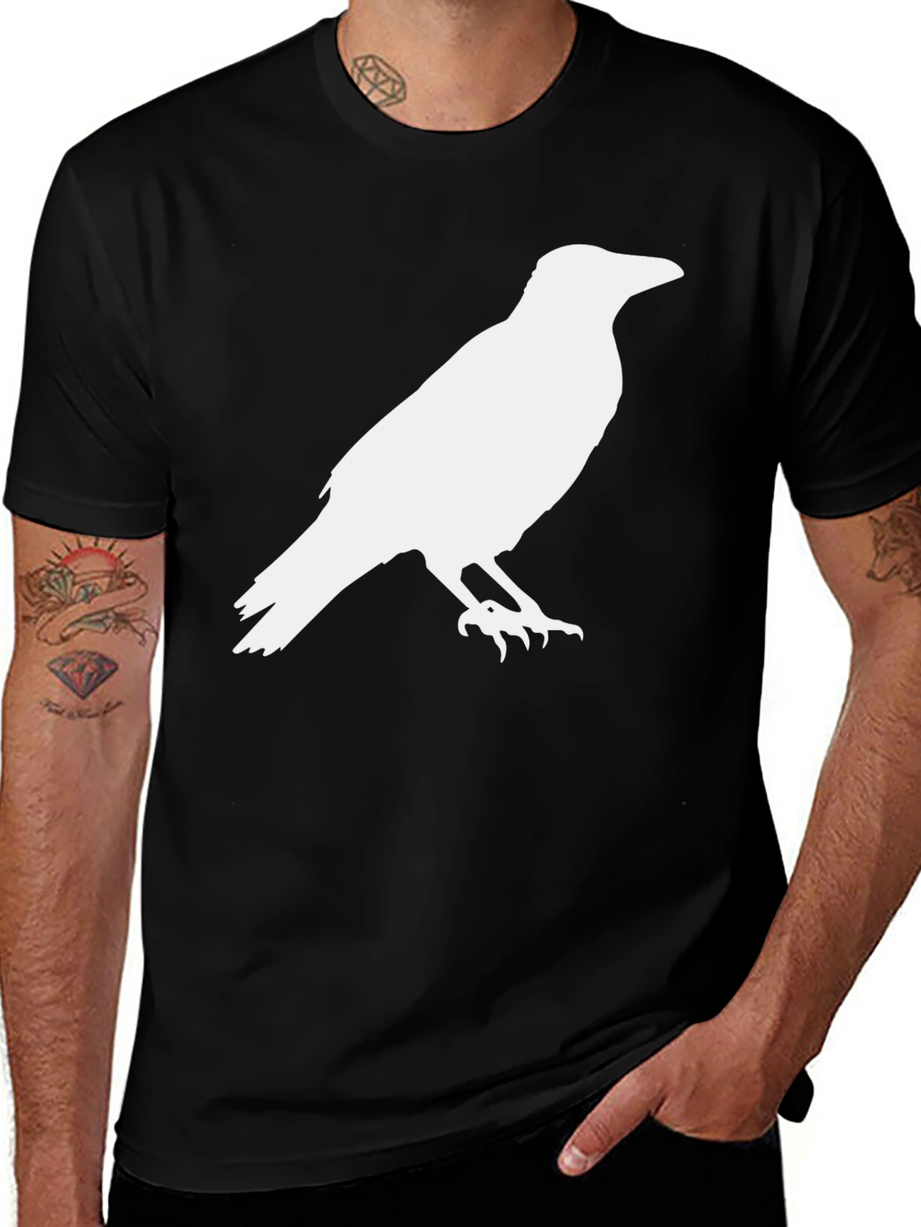 Raven Silhouette Black T-Shirt