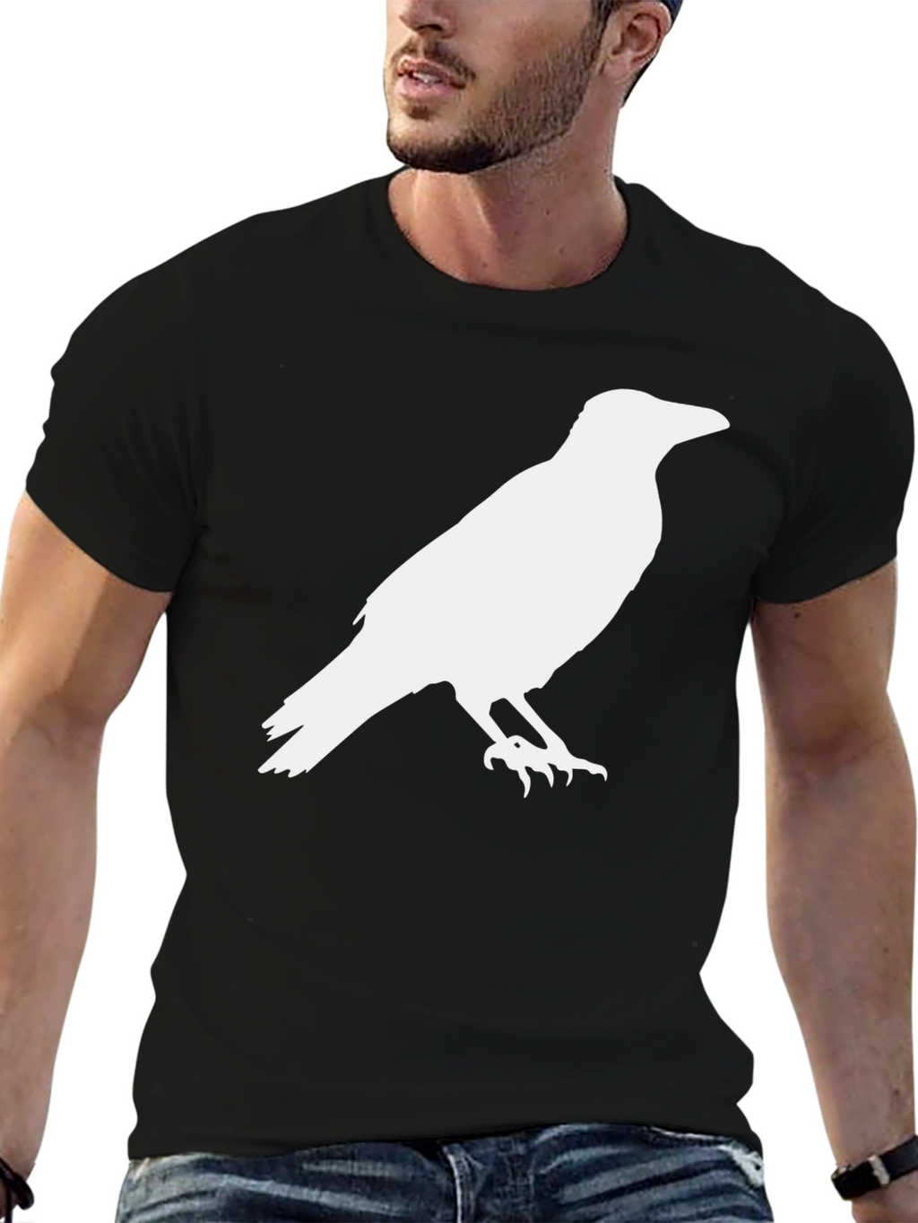 Raven Silhouette Black T-Shirt