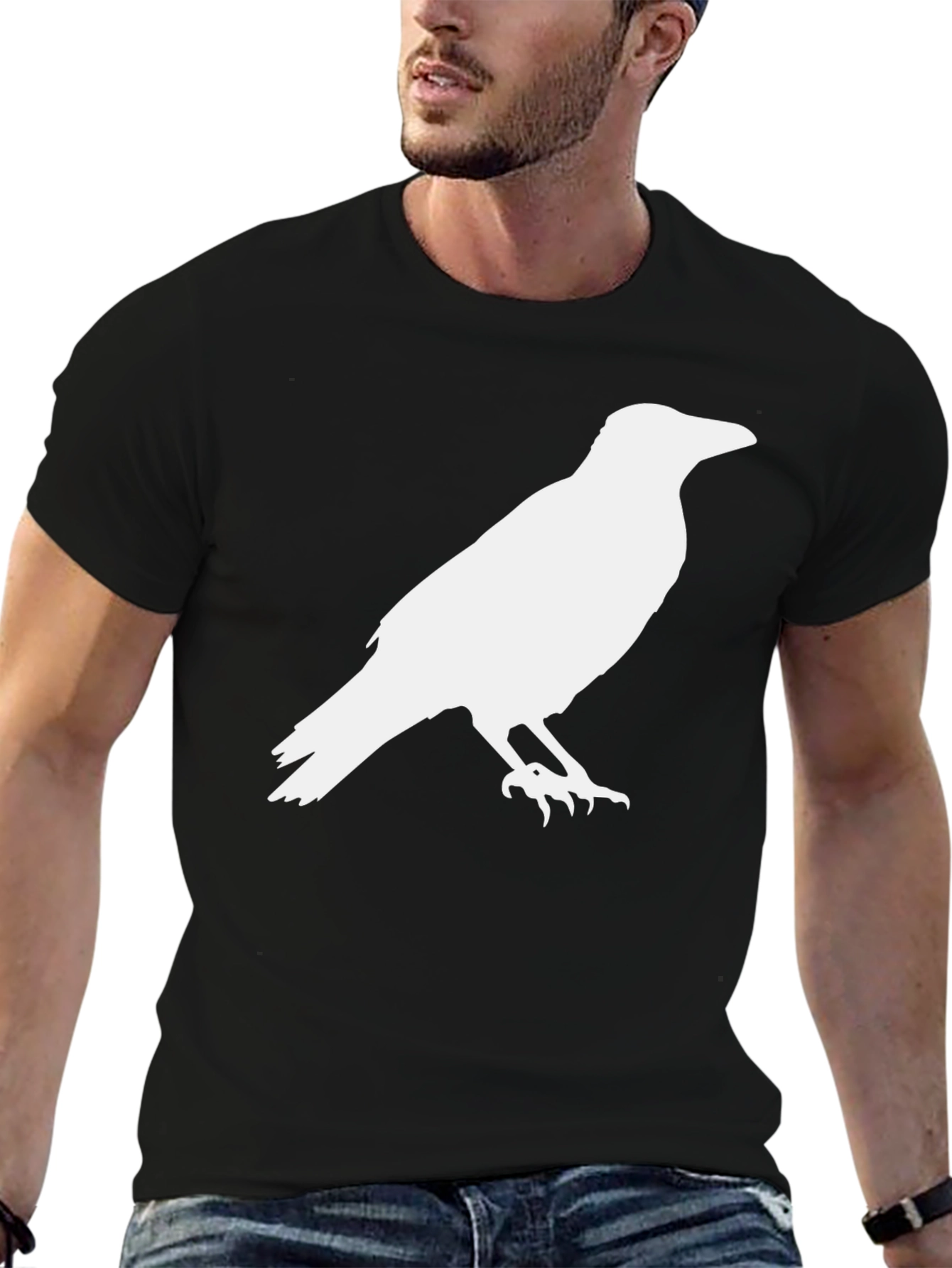 Raven Silhouette Black T-Shirt