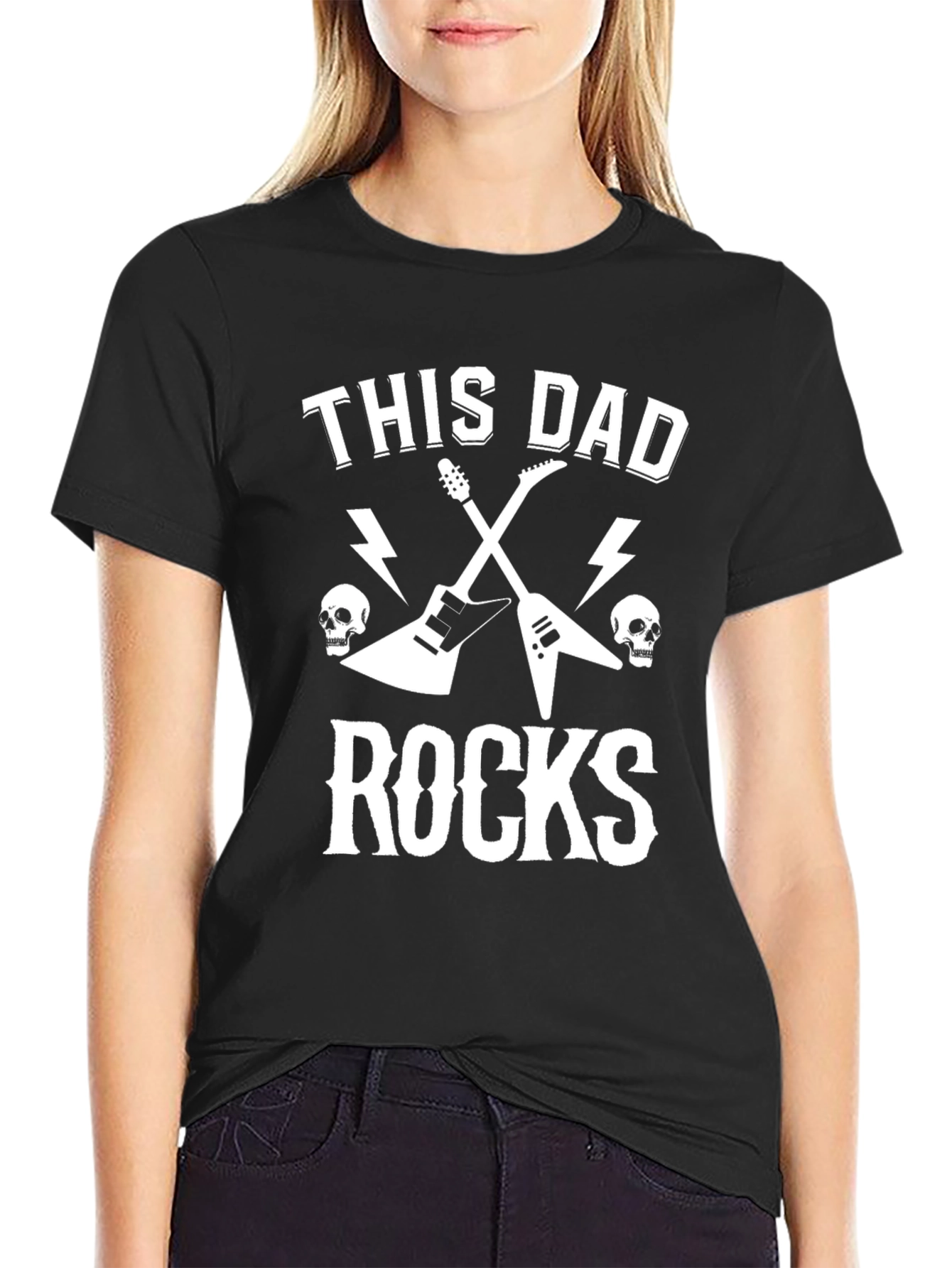 This Dad Rocks T-Shirt - Rocker Father Tee