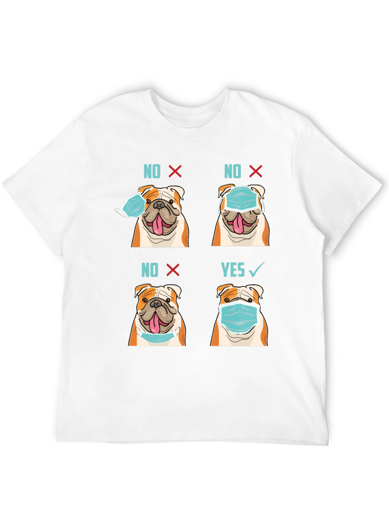 Bulldog Mask T-Shirt - Wear Mask Right!