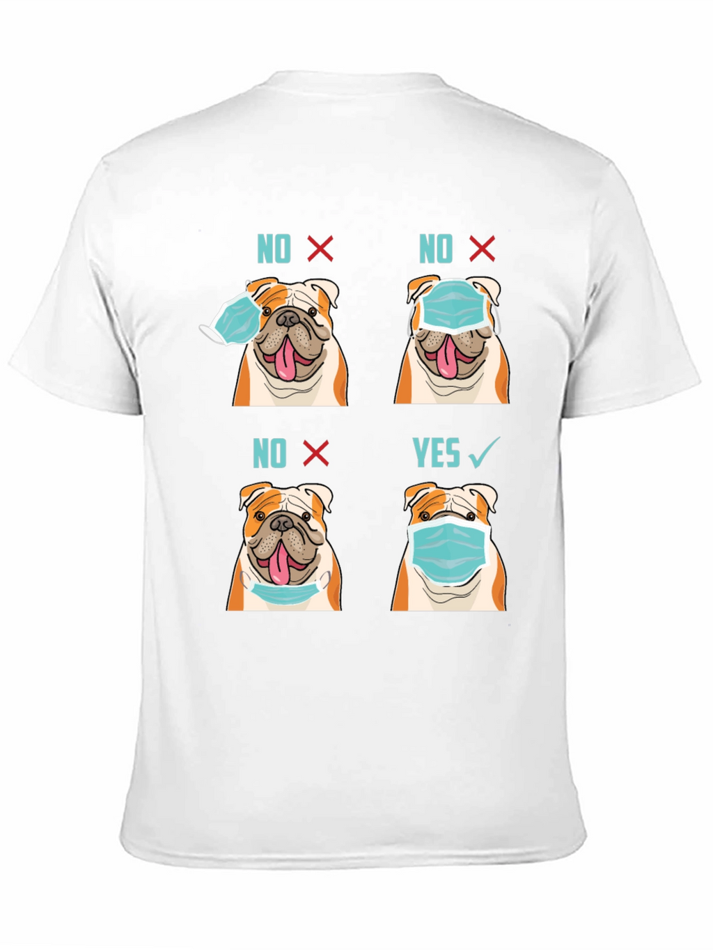 Bulldog Mask T-Shirt - Wear Mask Right!