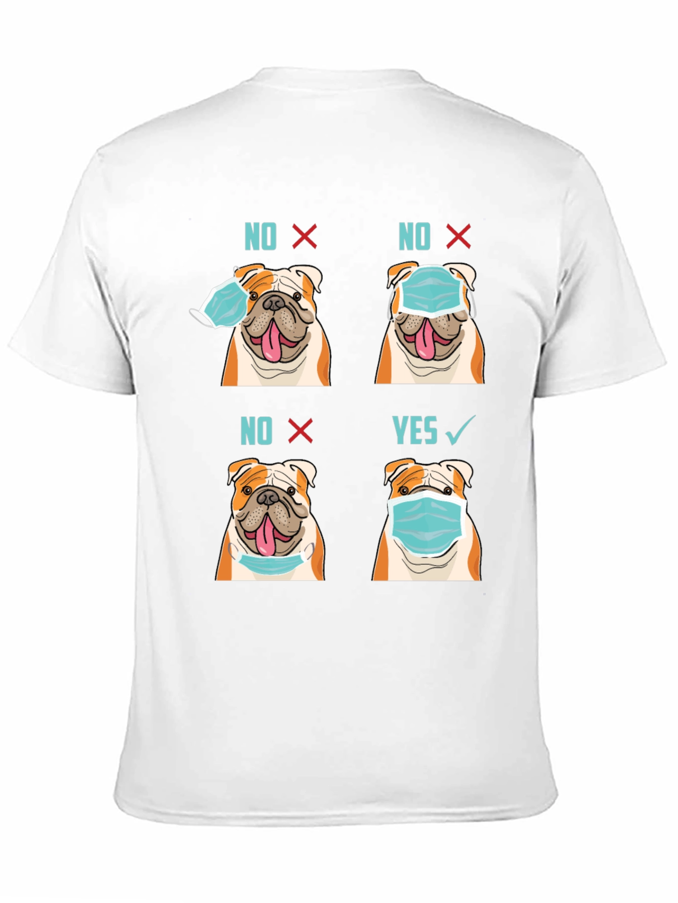 Bulldog Mask T-Shirt - Wear Mask Right!
