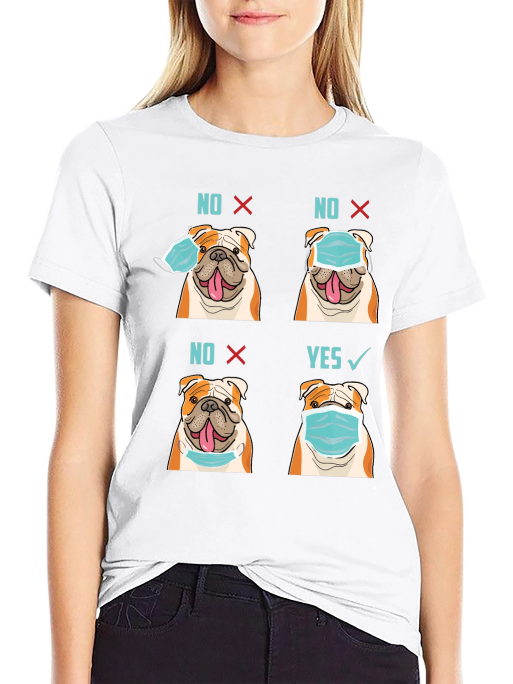 Bulldog Mask T-Shirt - Wear Mask Right!