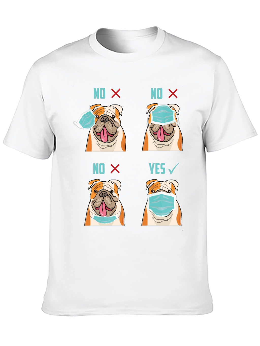 Bulldog Mask T-Shirt - Wear Mask Right!