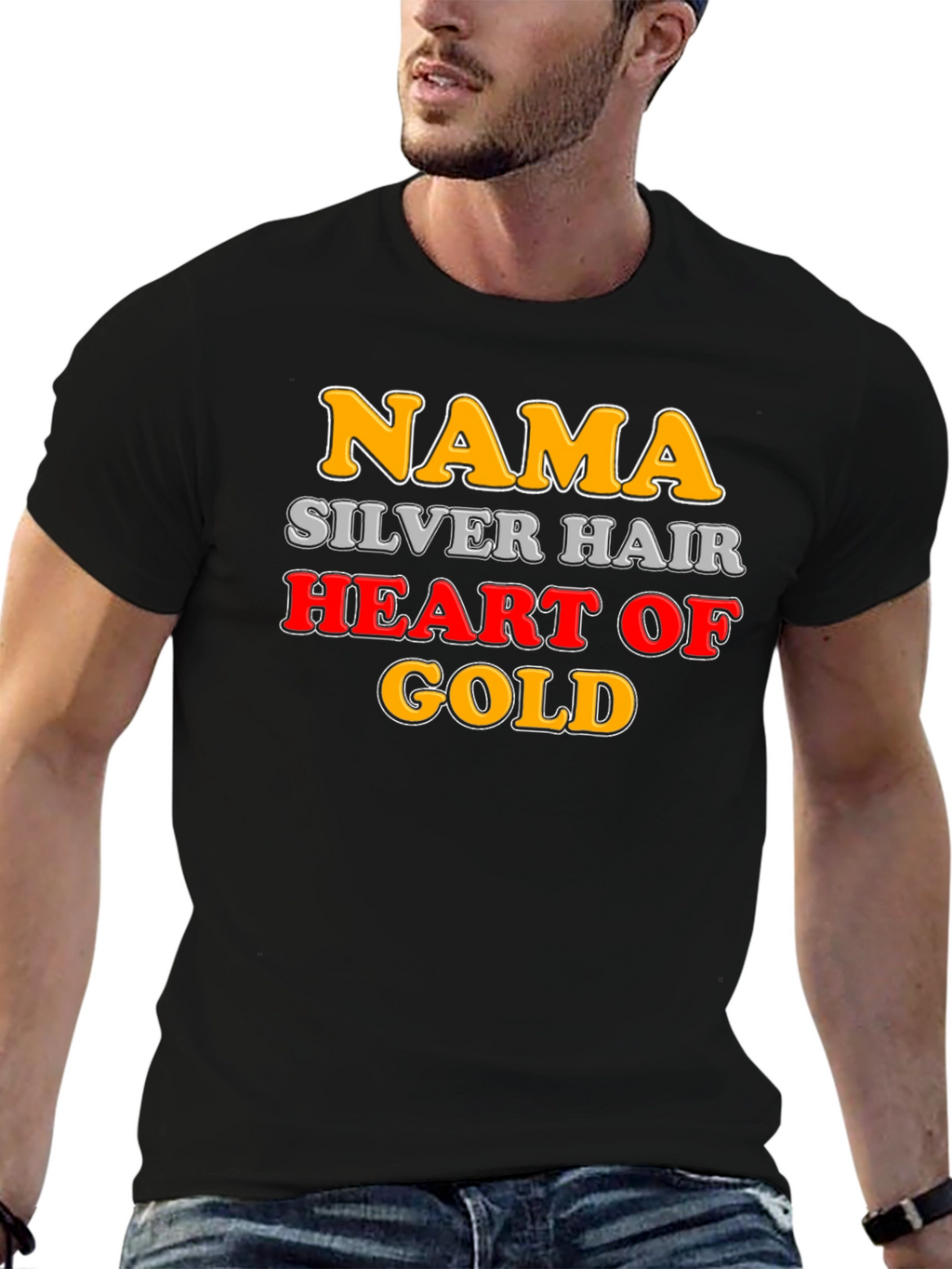 Nama Silver Hair Heart of Gold Novelty T-Shirt