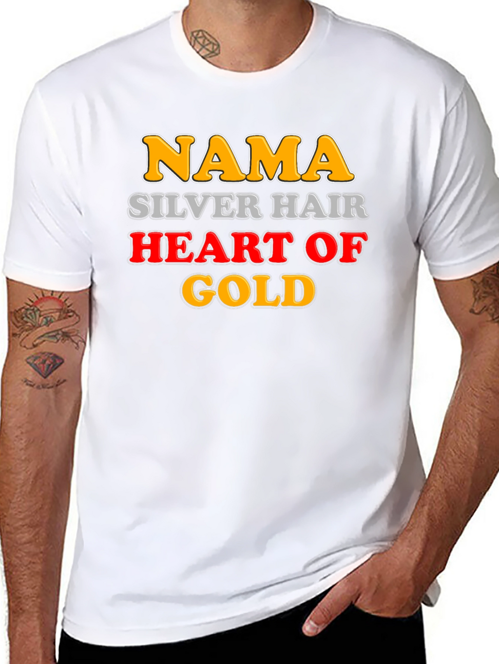 Nama Silver Hair Heart of Gold Novelty T-Shirt
