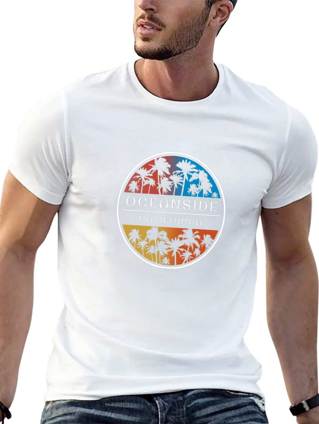 Oceanside California Palm Tree T-Shirt