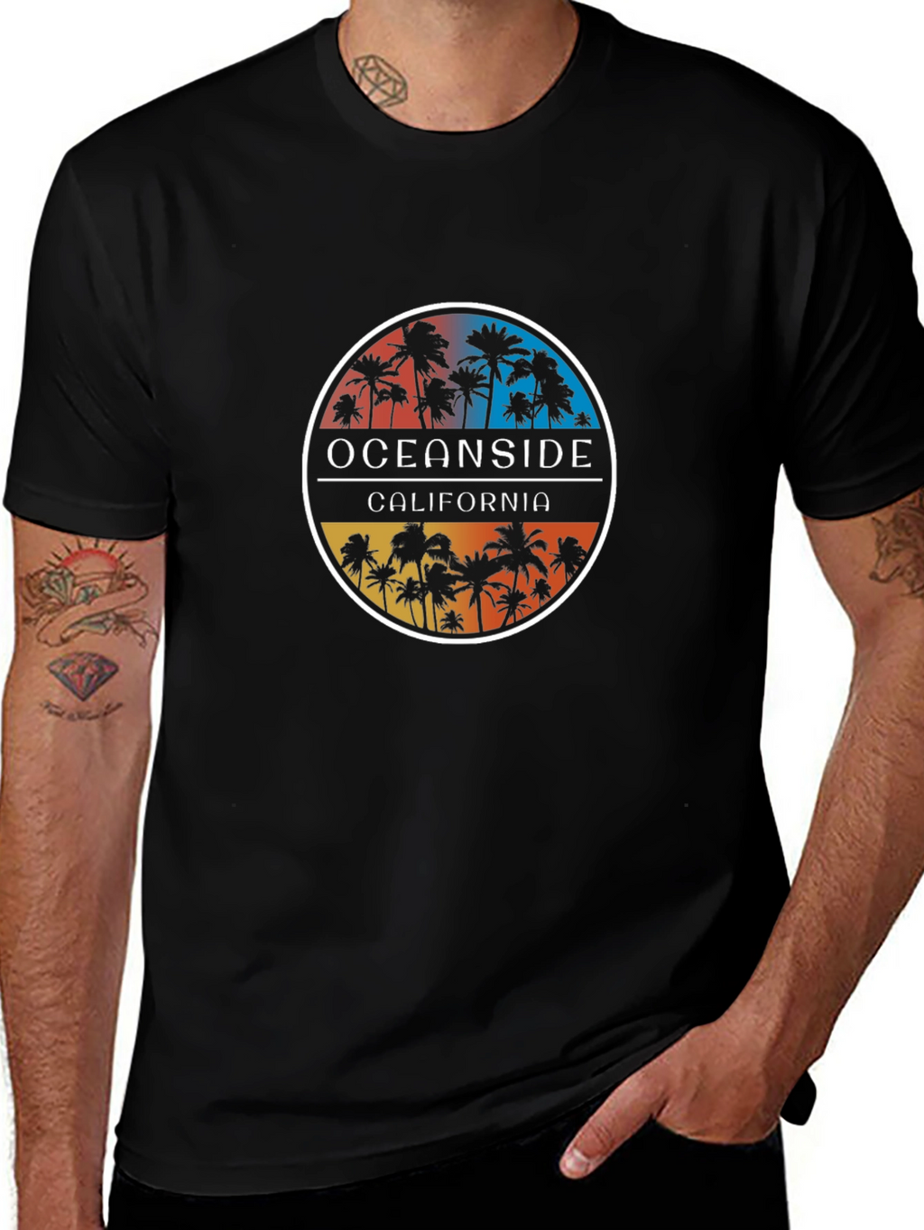 Oceanside California Palm Tree T-Shirt