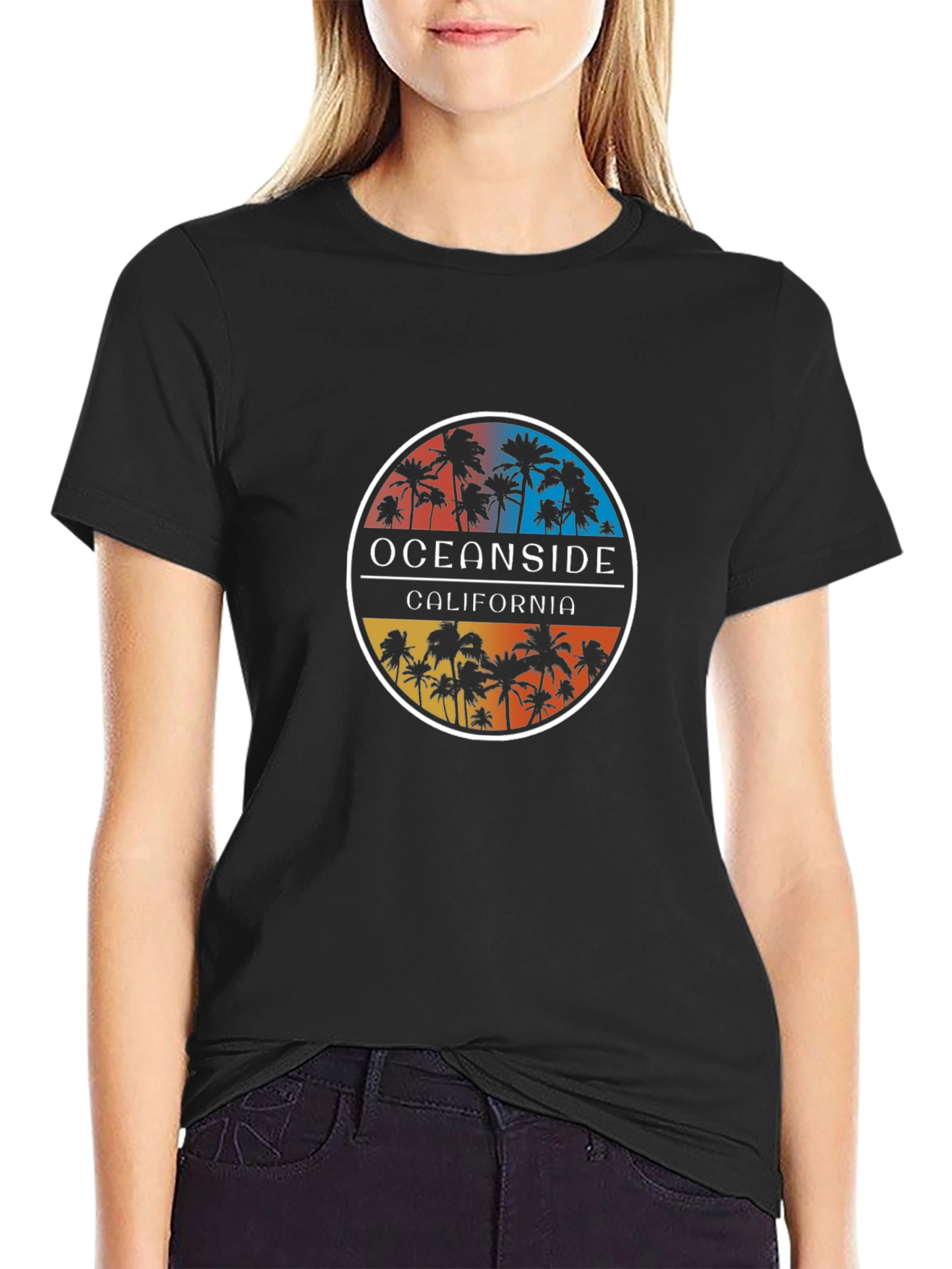 Oceanside California Palm Tree T-Shirt