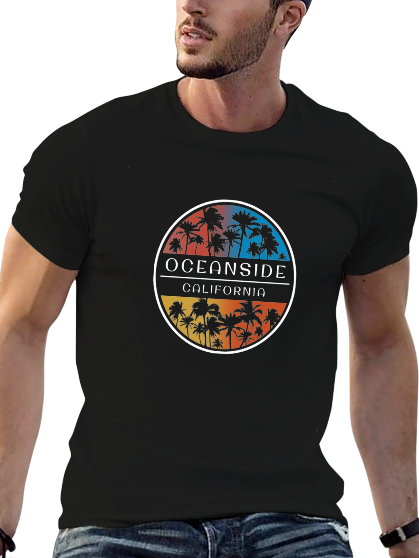 Oceanside California Palm Tree T-Shirt