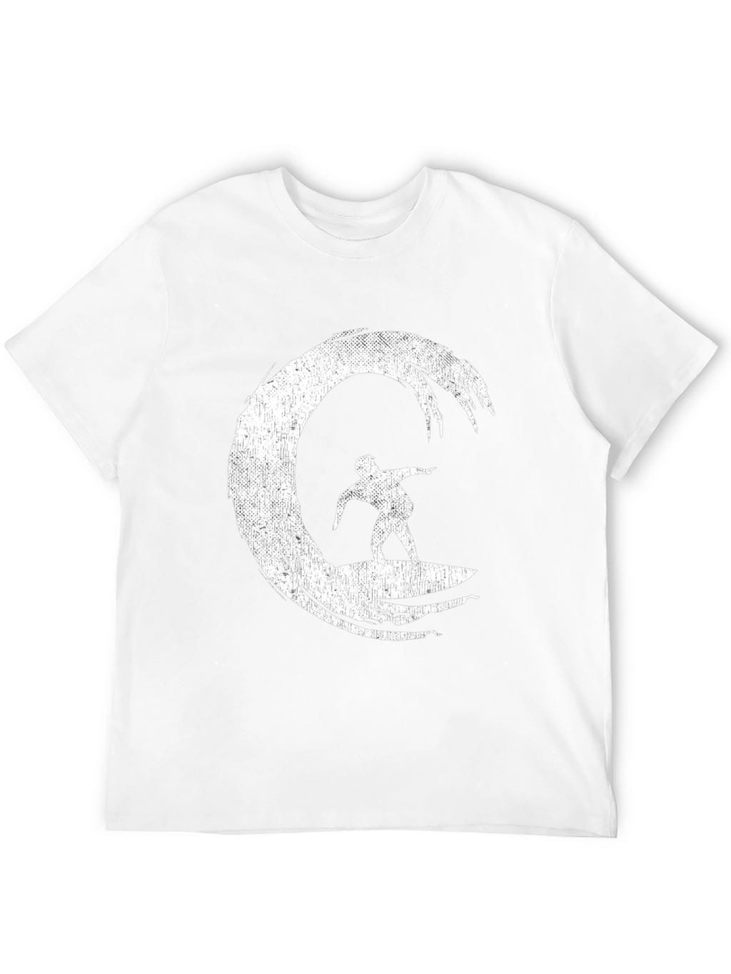 Surfer Wave Graphic T-Shirt - Black Cotton Tee