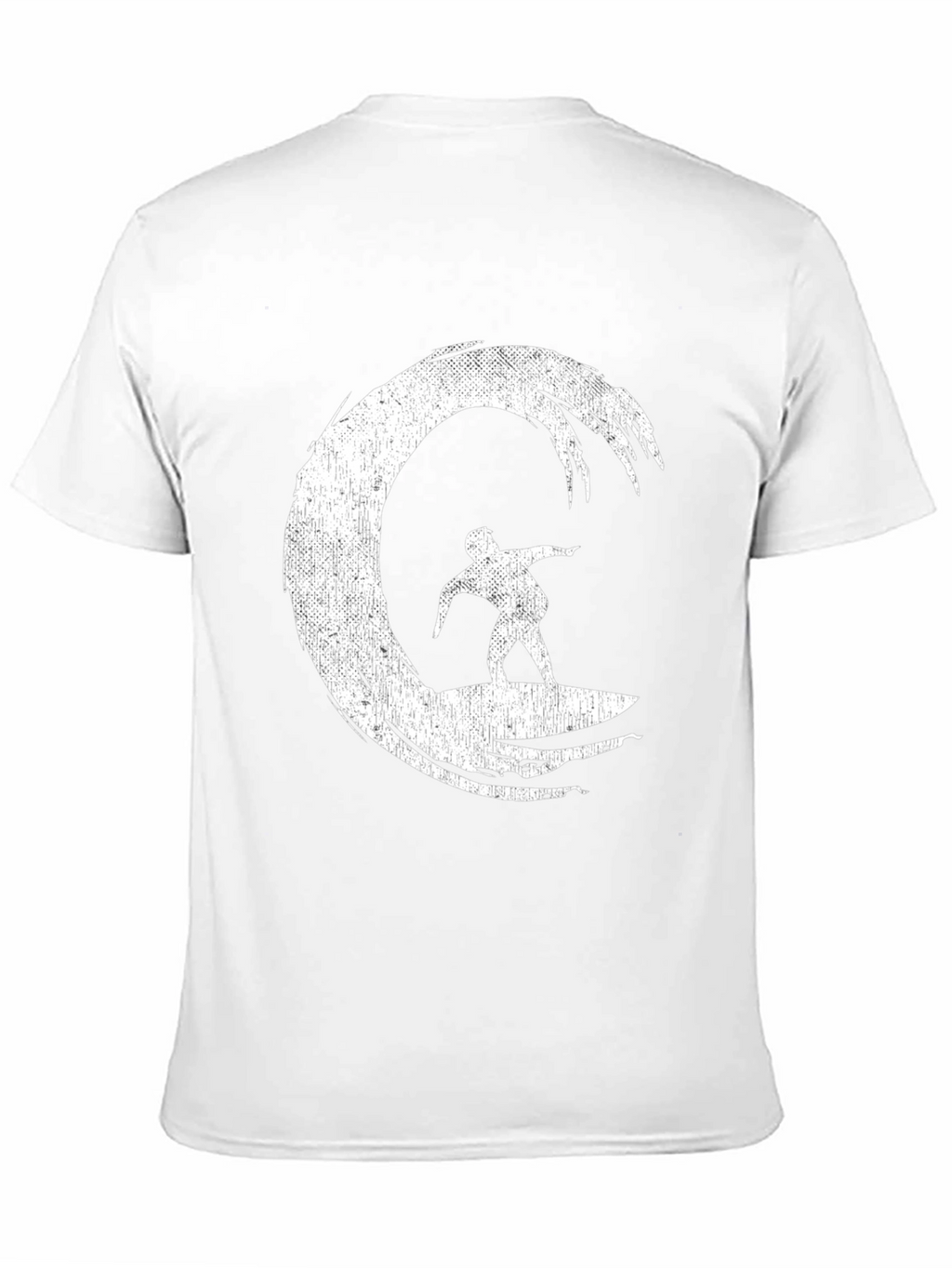 Surfer Wave Graphic T-Shirt - Black Cotton Tee