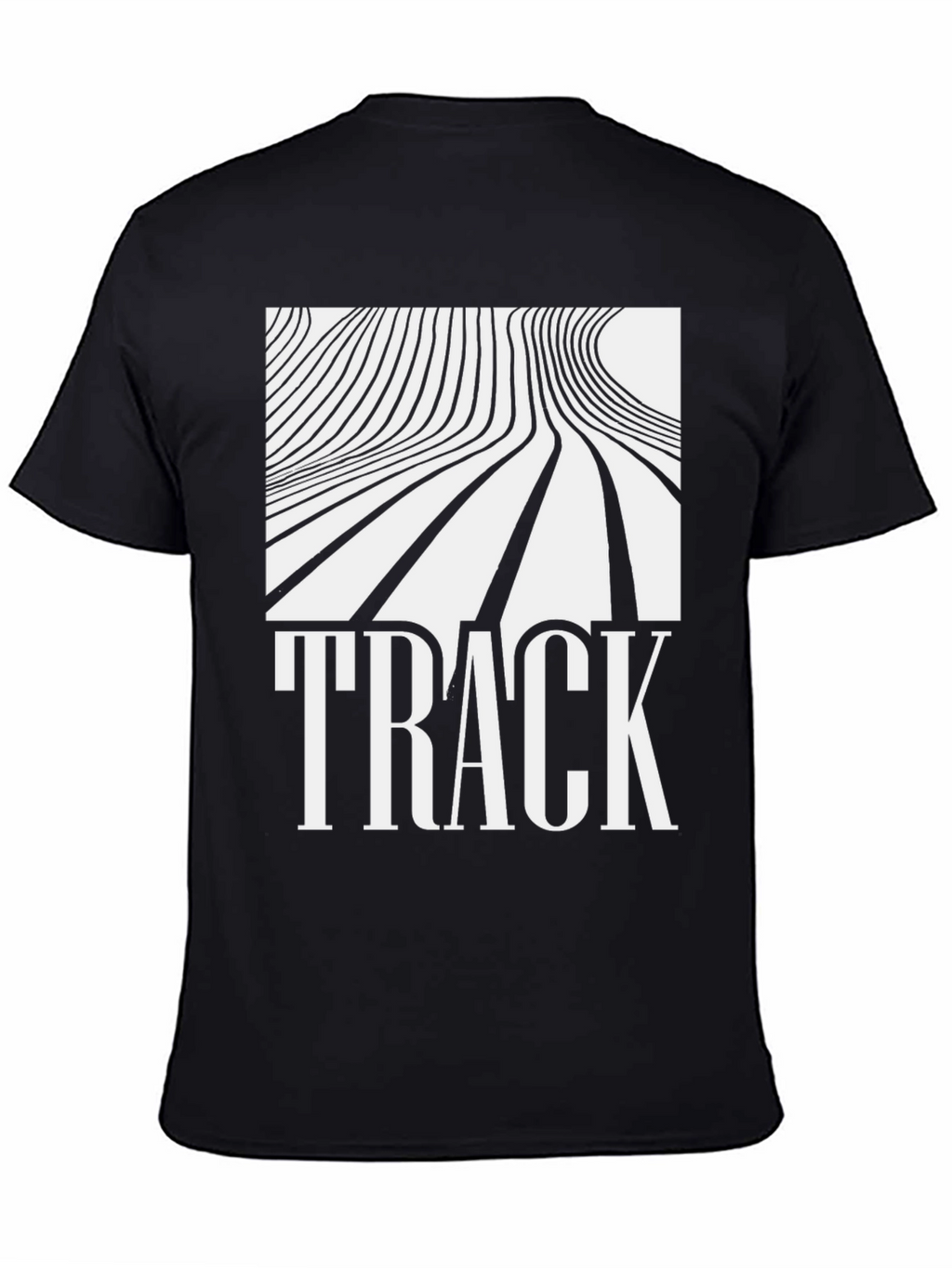 Abstract Line Art Track Graphic T-Shirt