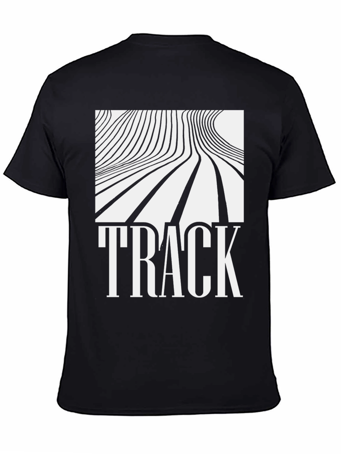 Abstract Line Art Track Graphic T-Shirt