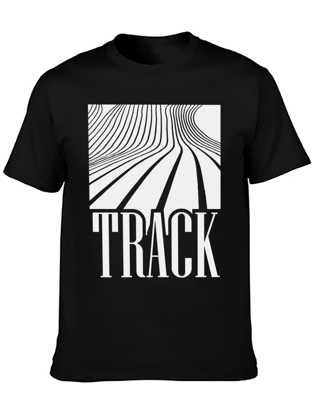 Abstract Line Art Track Graphic T-Shirt