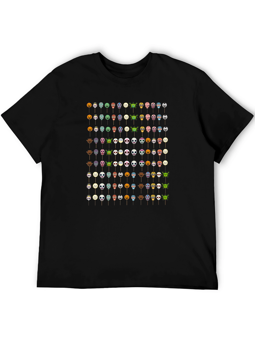 Emoji Faces Black T-Shirt Novelty