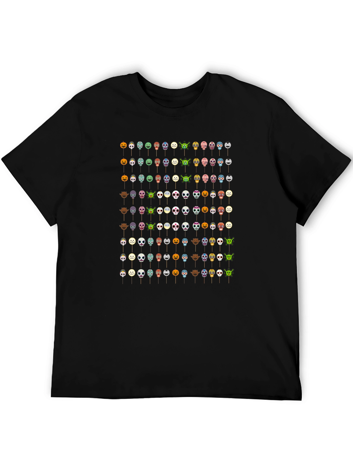 Emoji Faces Black T-Shirt Novelty
