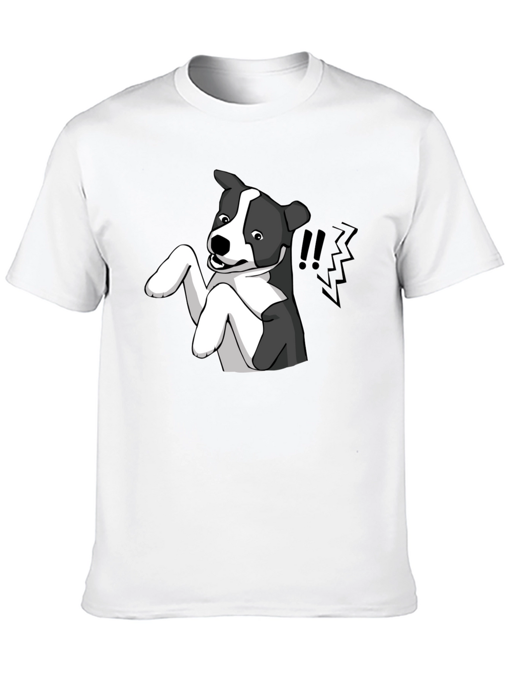 Dog Cartoon Graphic Tee - Mens Black T-Shirt