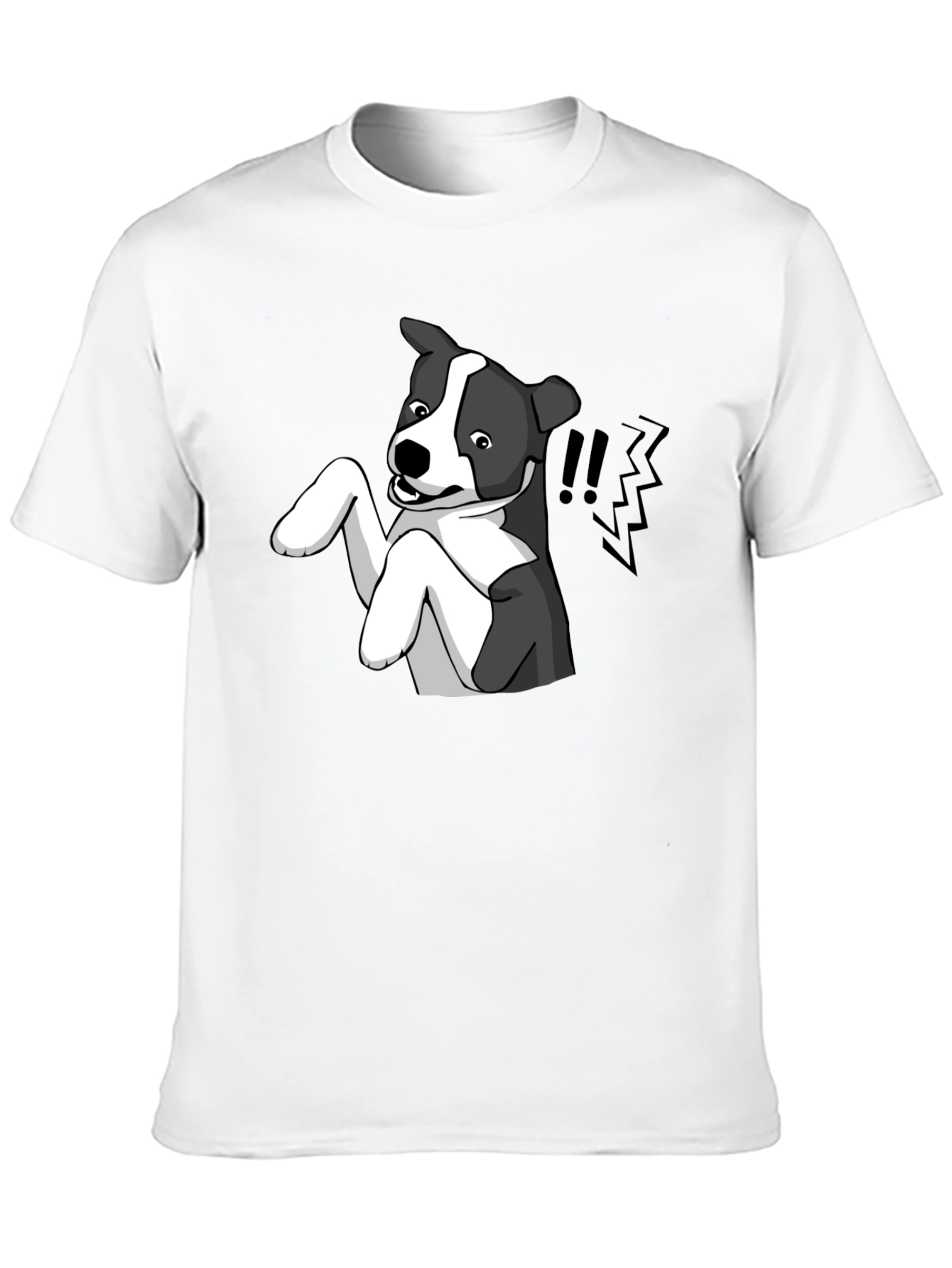 Dog Cartoon Graphic Tee - Mens Black T-Shirt