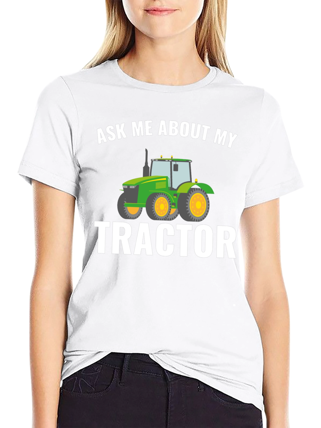 Ask Me About My Tractor Graphic Tee - Farming T-Shirt