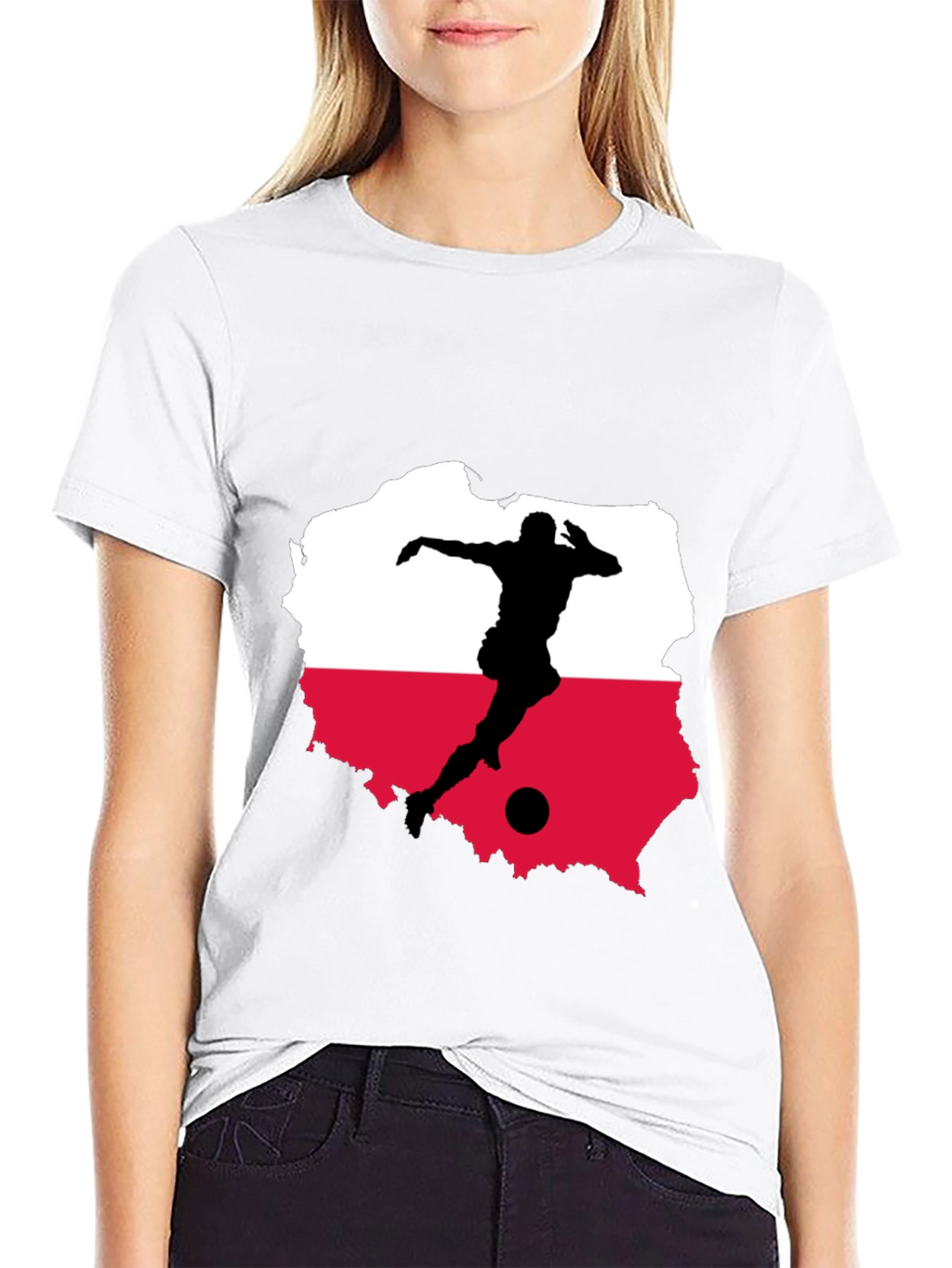 Poland Soccer Black Tee - Show Your Pride!