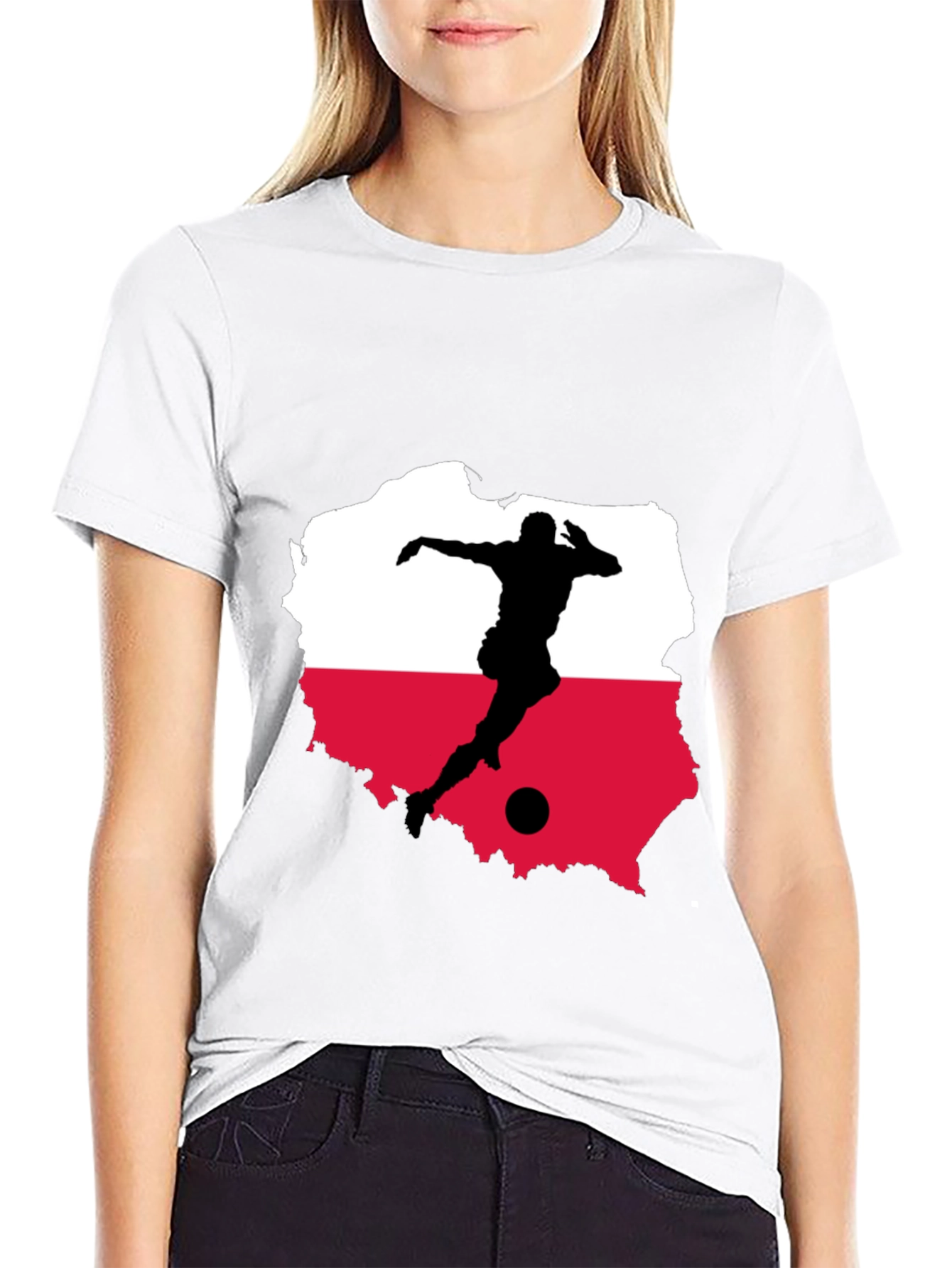 Poland Soccer Black Tee - Show Your Pride!