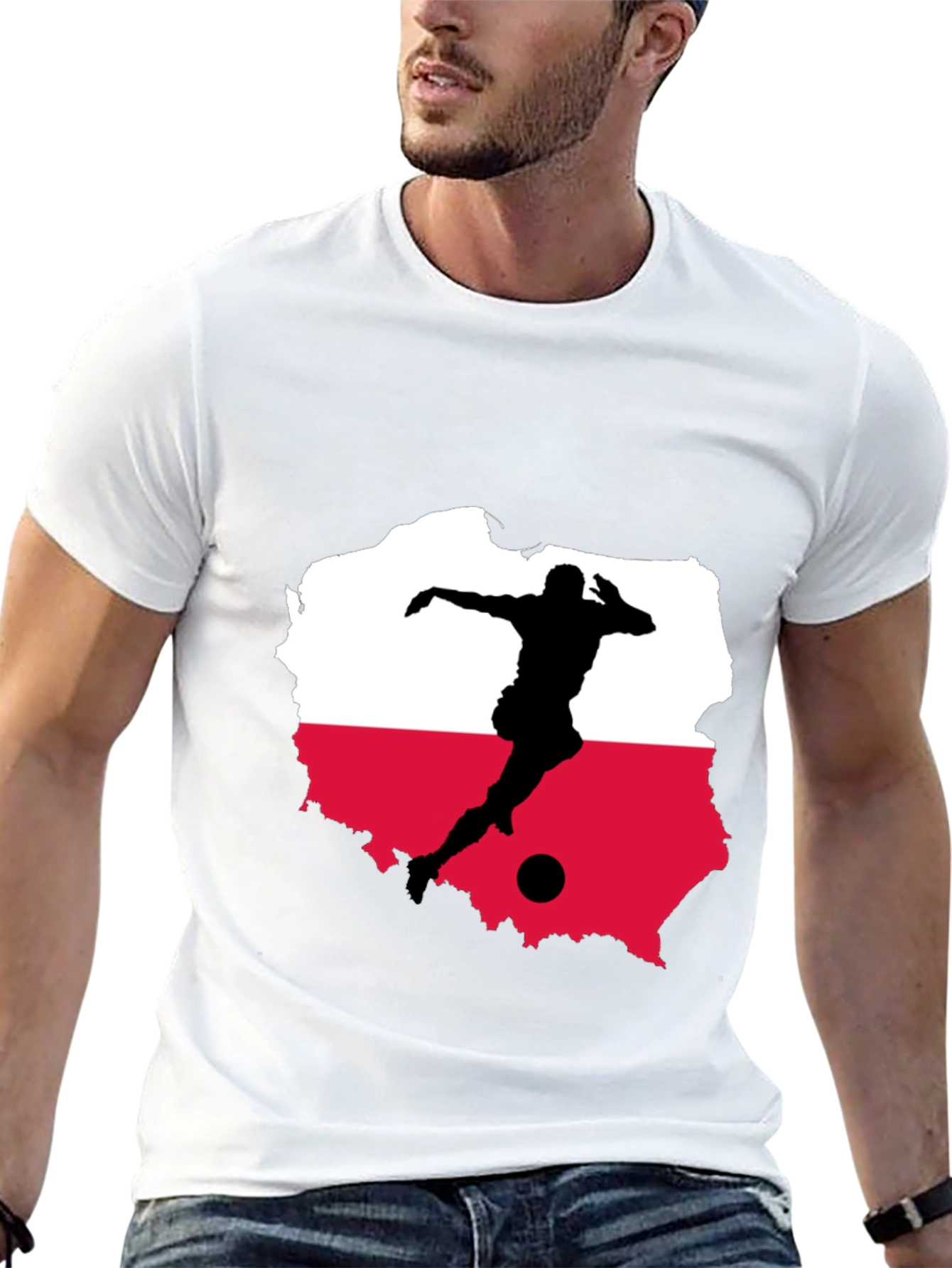 Poland Soccer Black Tee - Show Your Pride!