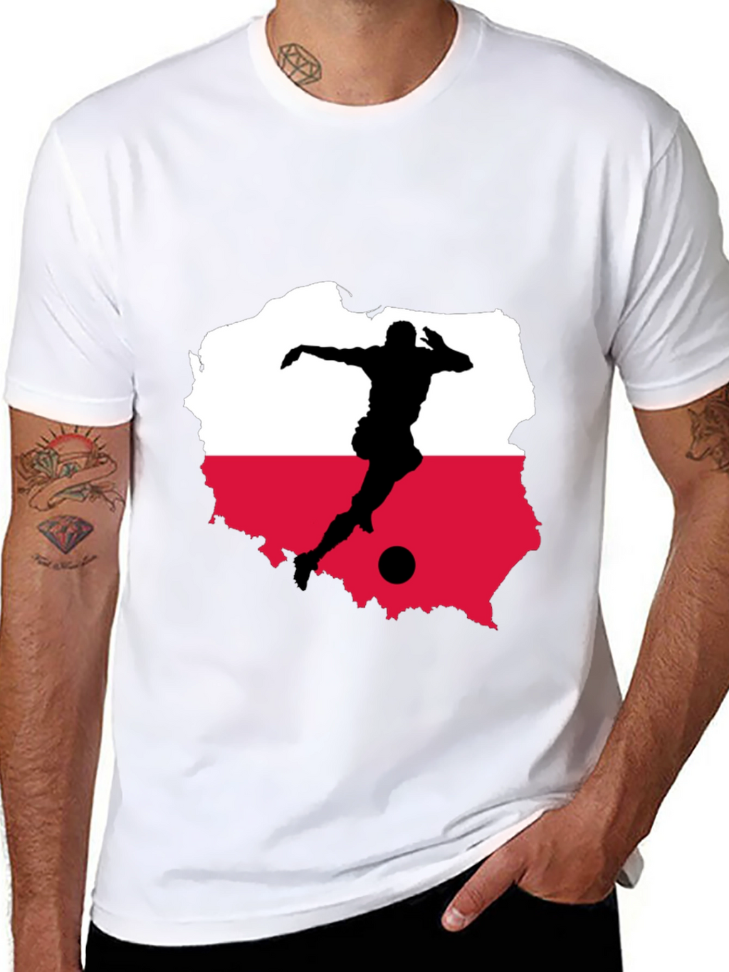 Poland Soccer Black Tee - Show Your Pride!