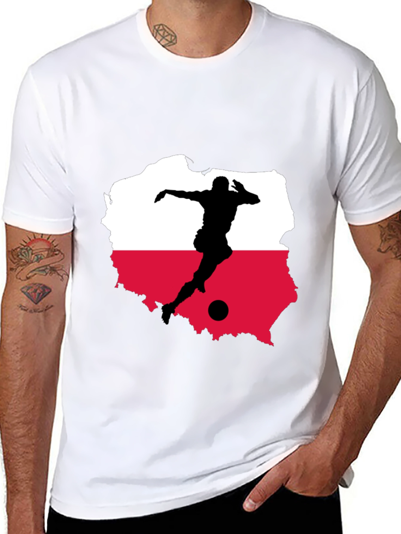 Poland Soccer Black Tee - Show Your Pride!
