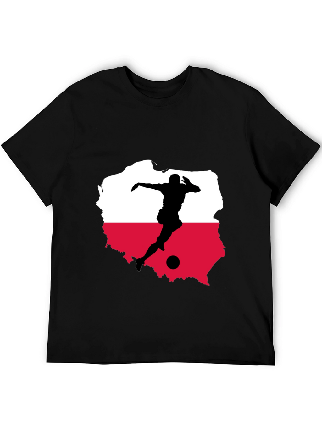 Poland Soccer Black Tee - Show Your Pride!