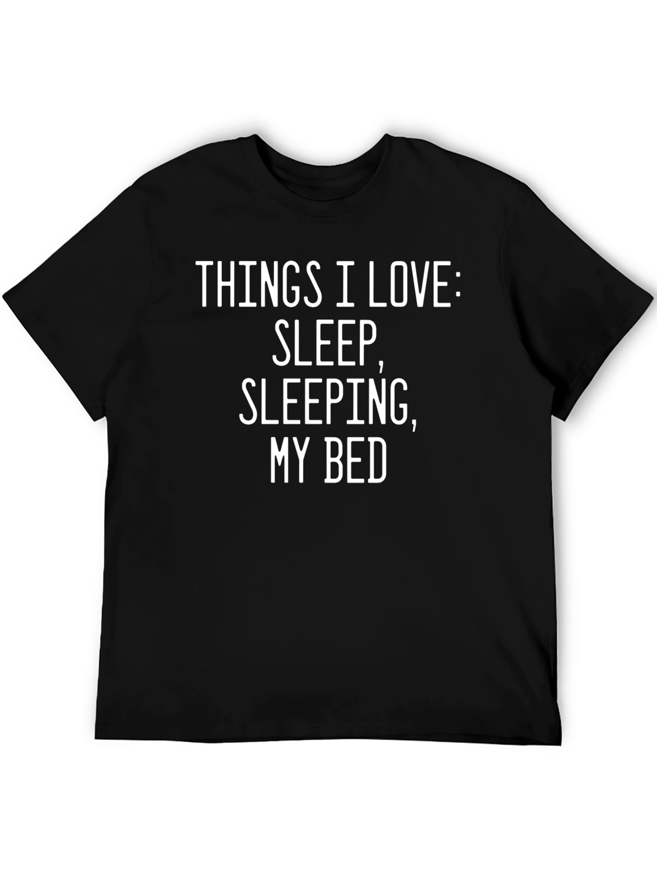 Funny Sleep Lover Black T-Shirt