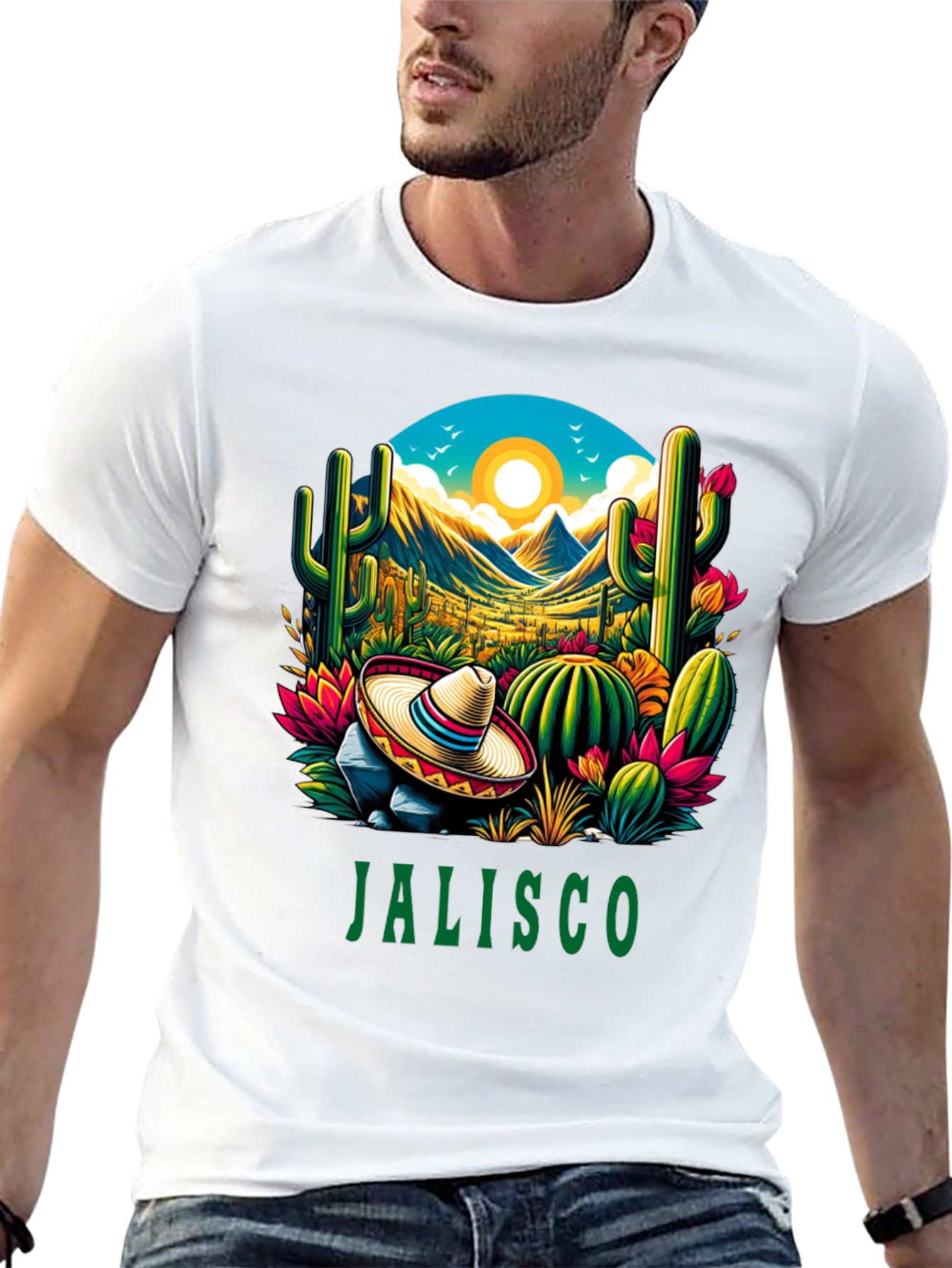 Jalisco T-Shirt - Desert Cactus Design