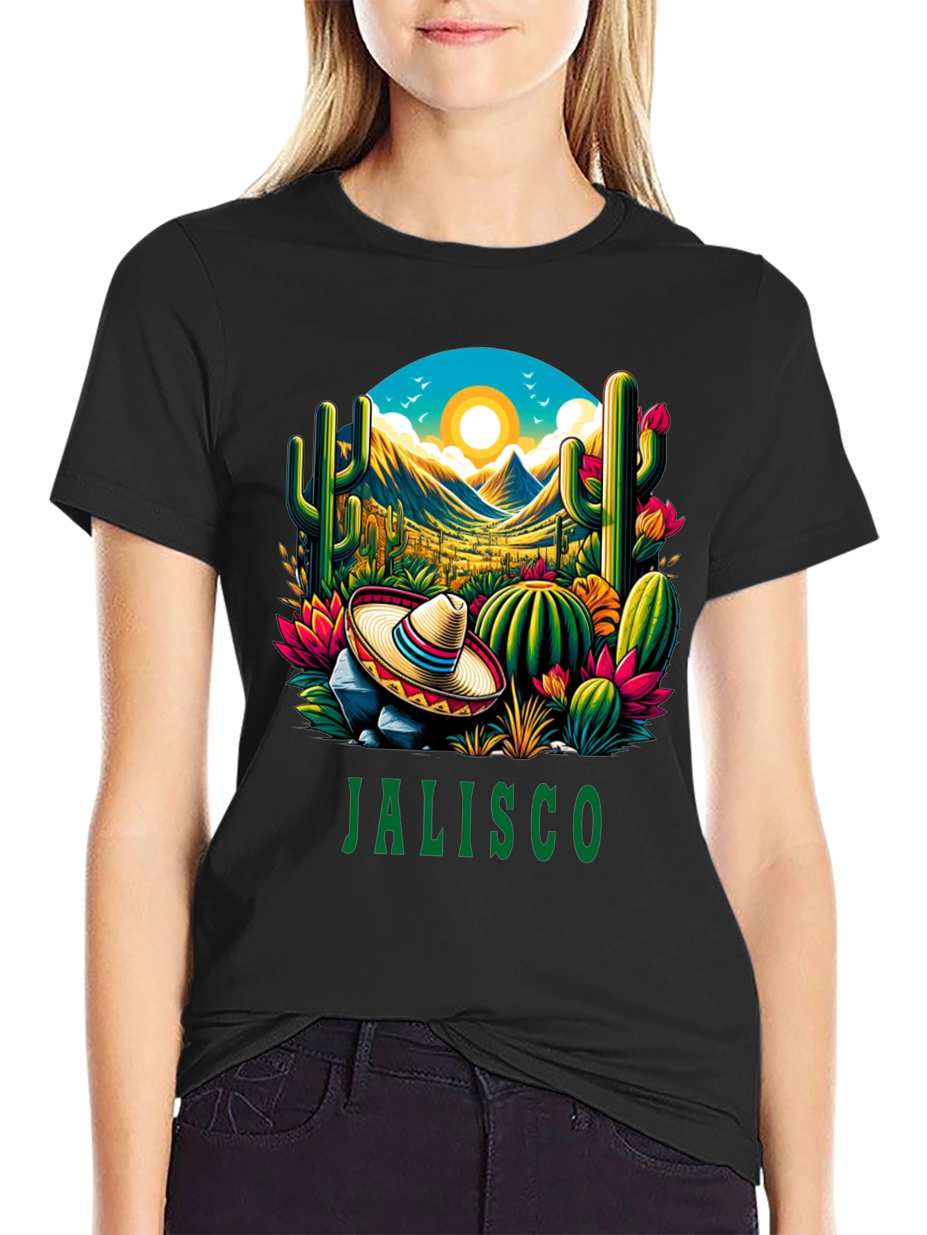Jalisco T-Shirt - Desert Cactus Design