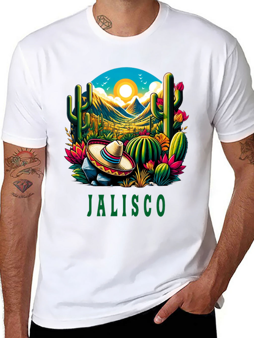 Jalisco T-Shirt - Desert Cactus Design