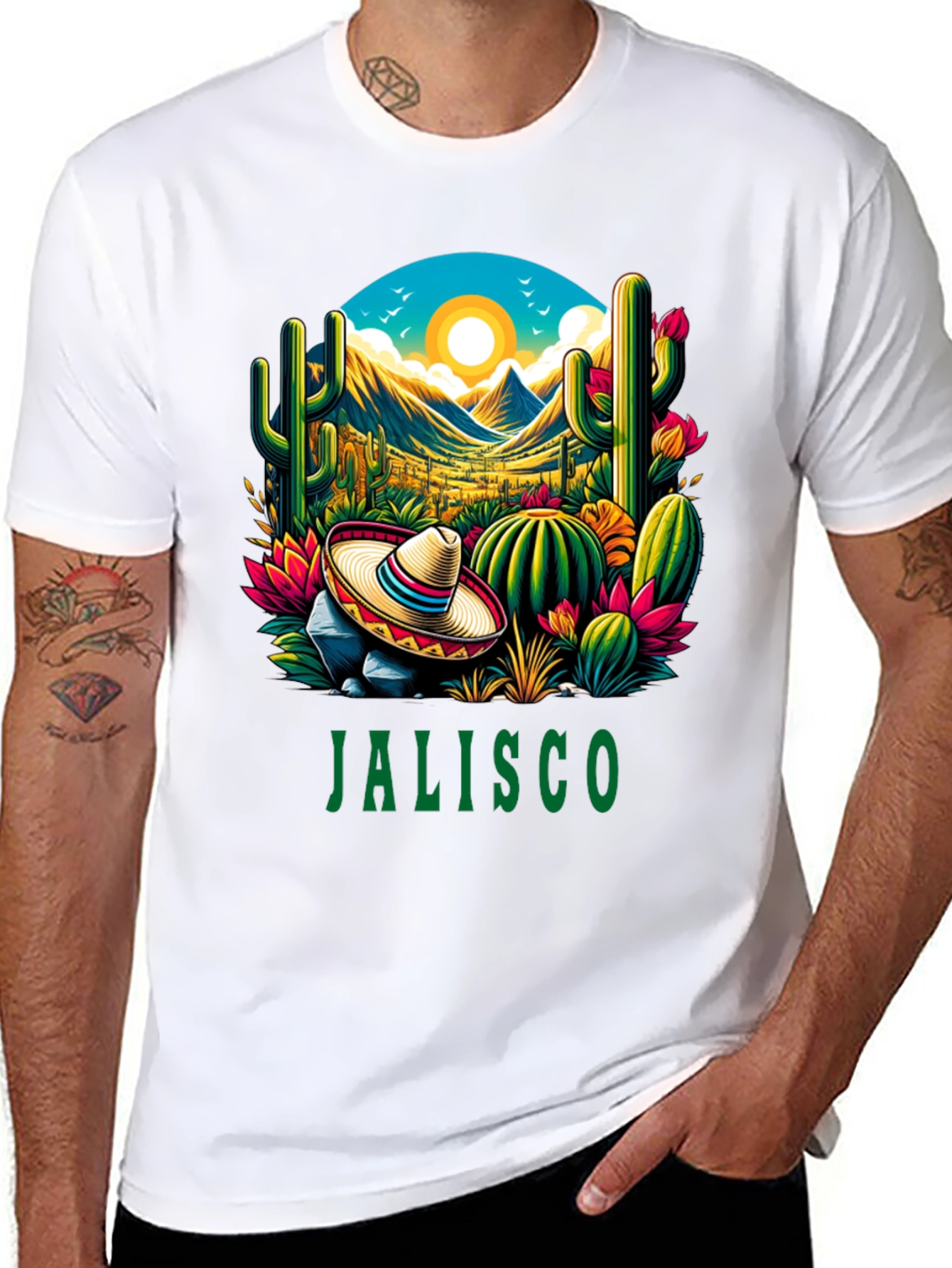 Jalisco T-Shirt - Desert Cactus Design