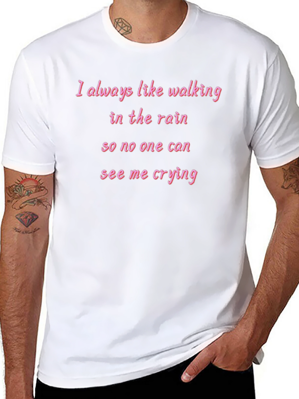 Rainy Day Crying T-Shirt - Walk in Peace