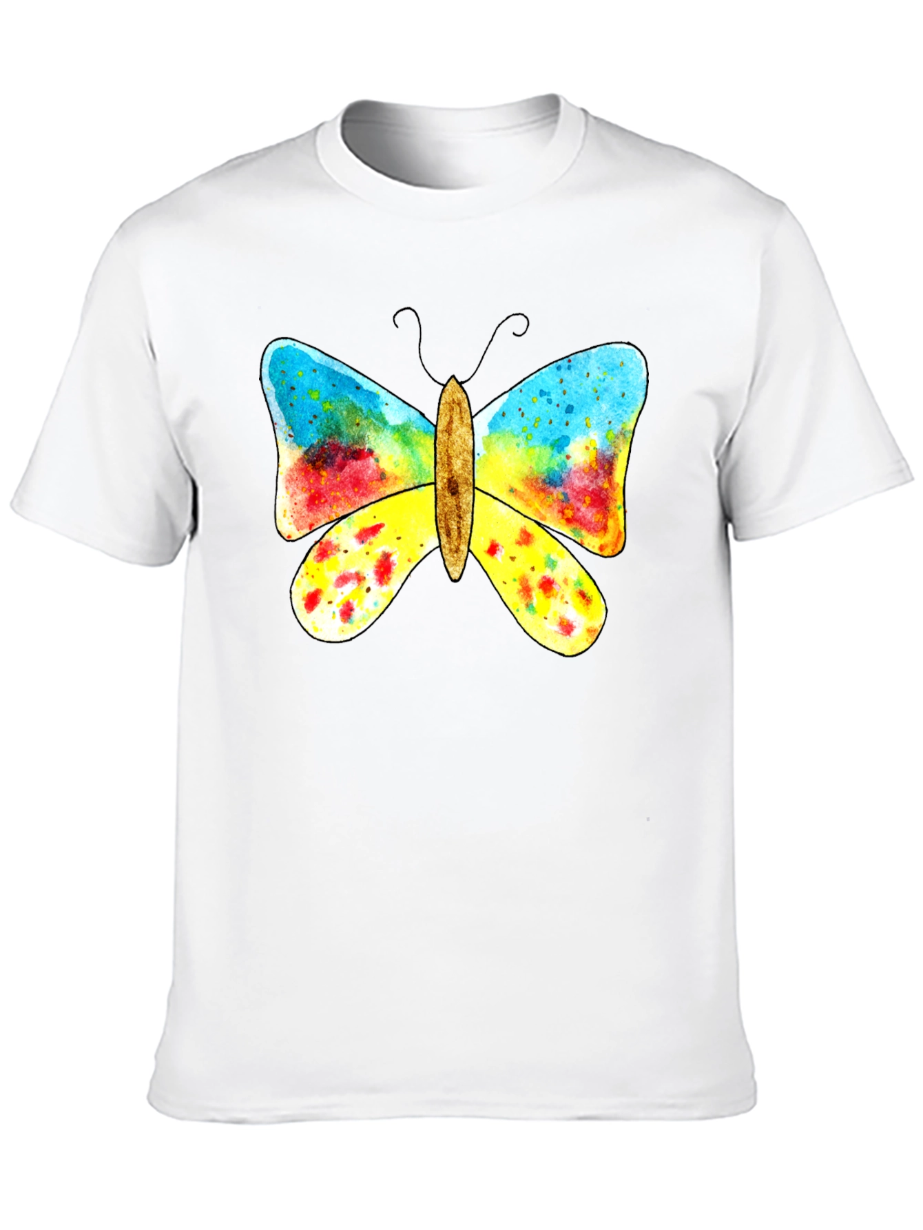 Butterfly Graphic Print Black T-Shirt
