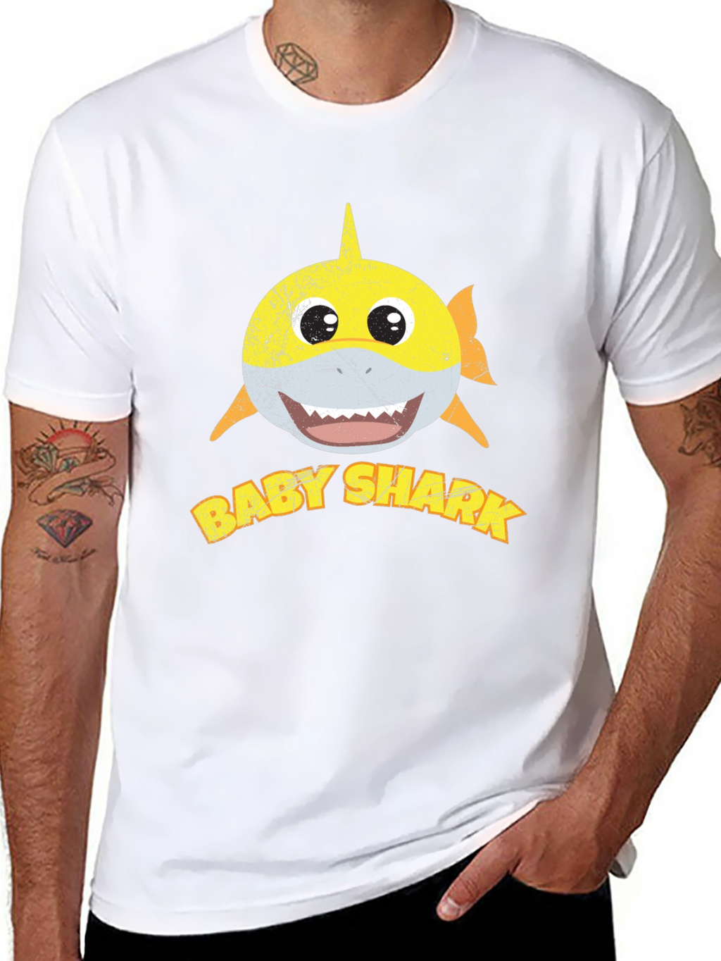 Baby Shark Graphic Print Mens T-Shirt
