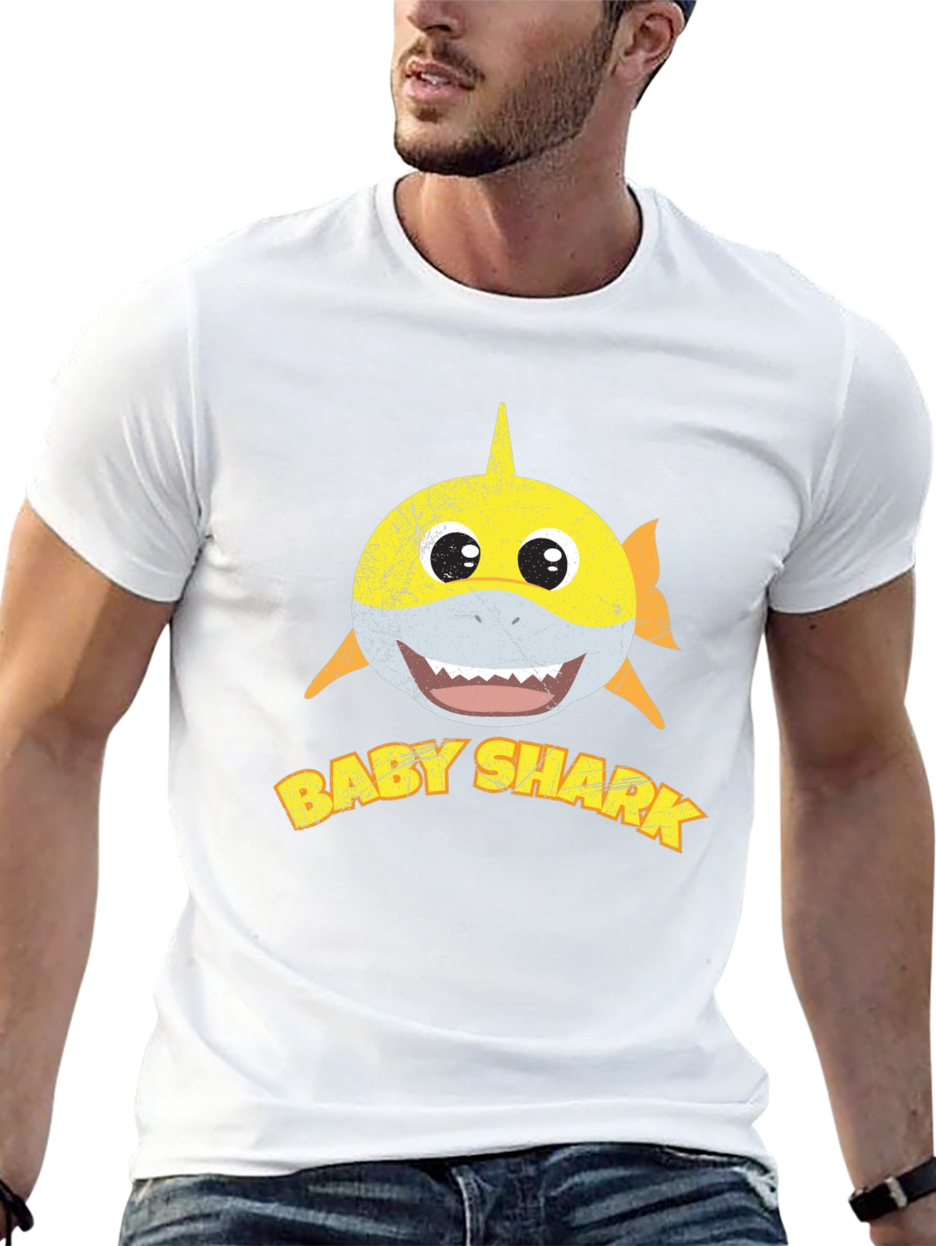 Baby Shark Graphic Print Mens T-Shirt