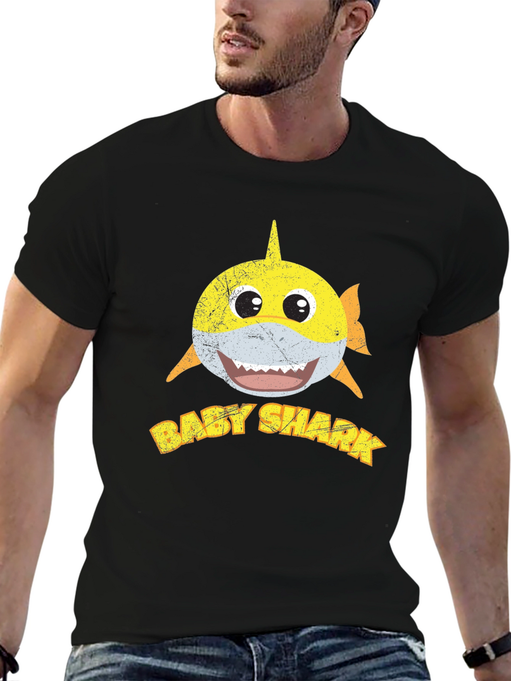 Baby Shark Graphic Print Mens T-Shirt