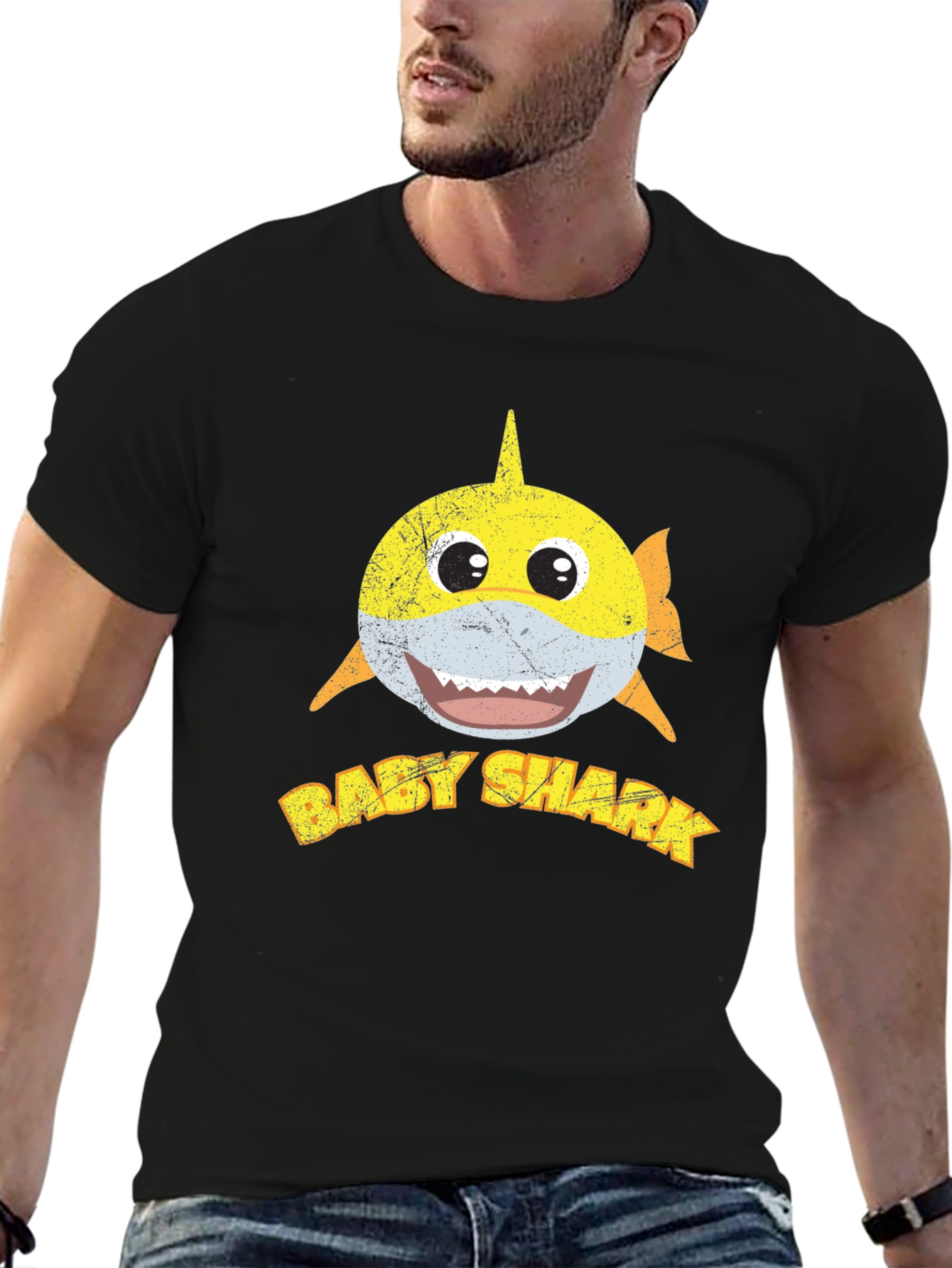 Baby Shark Graphic Print Mens T-Shirt