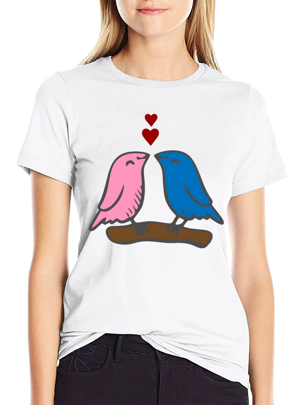 Love Birds Graphic Tee - Soft Cotton Blend