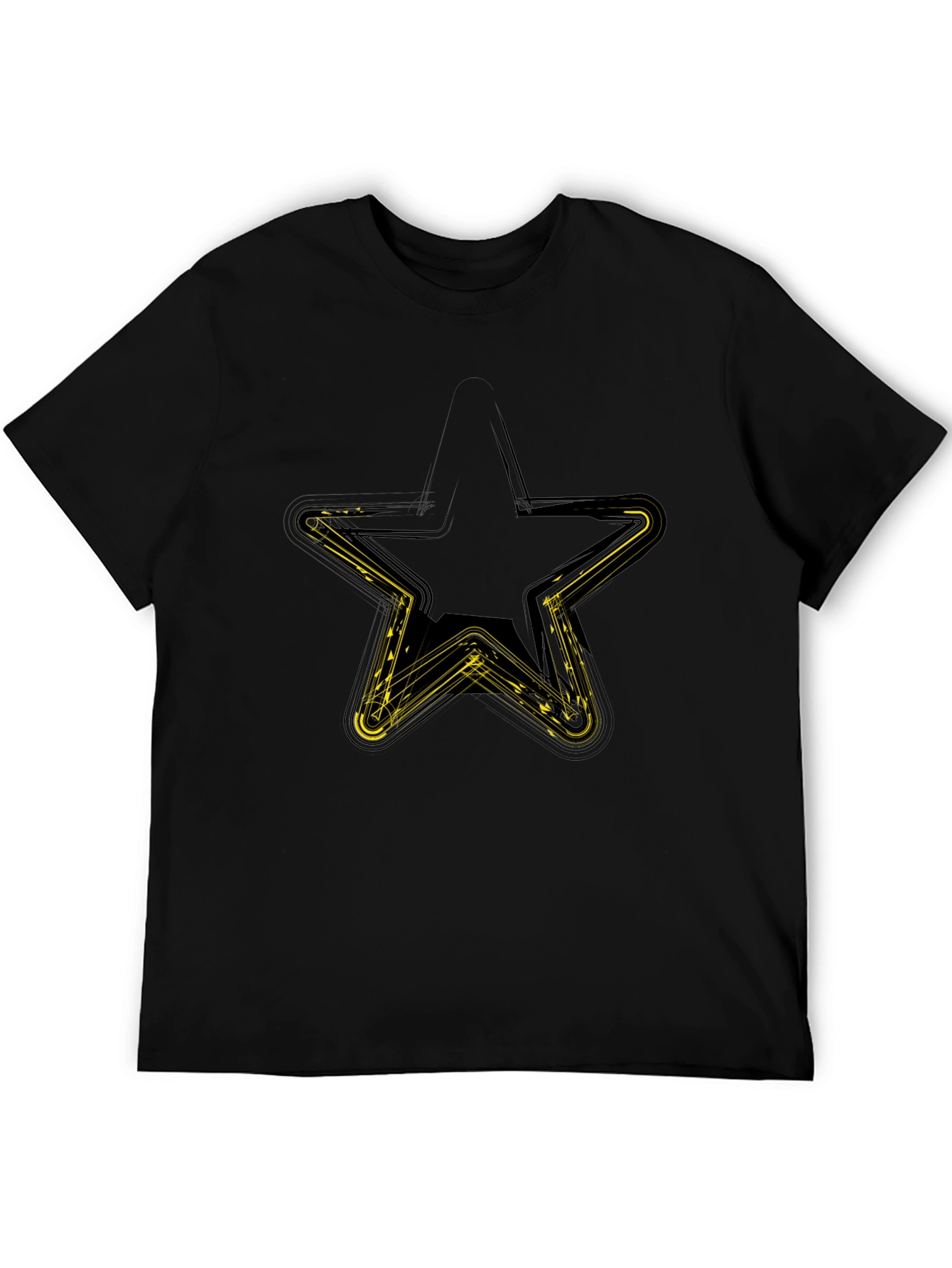 Star Graphic Mens Black T-Shirt