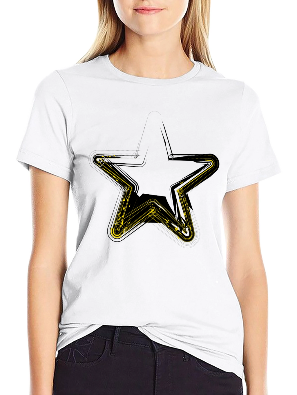 Star Graphic Mens Black T-Shirt
