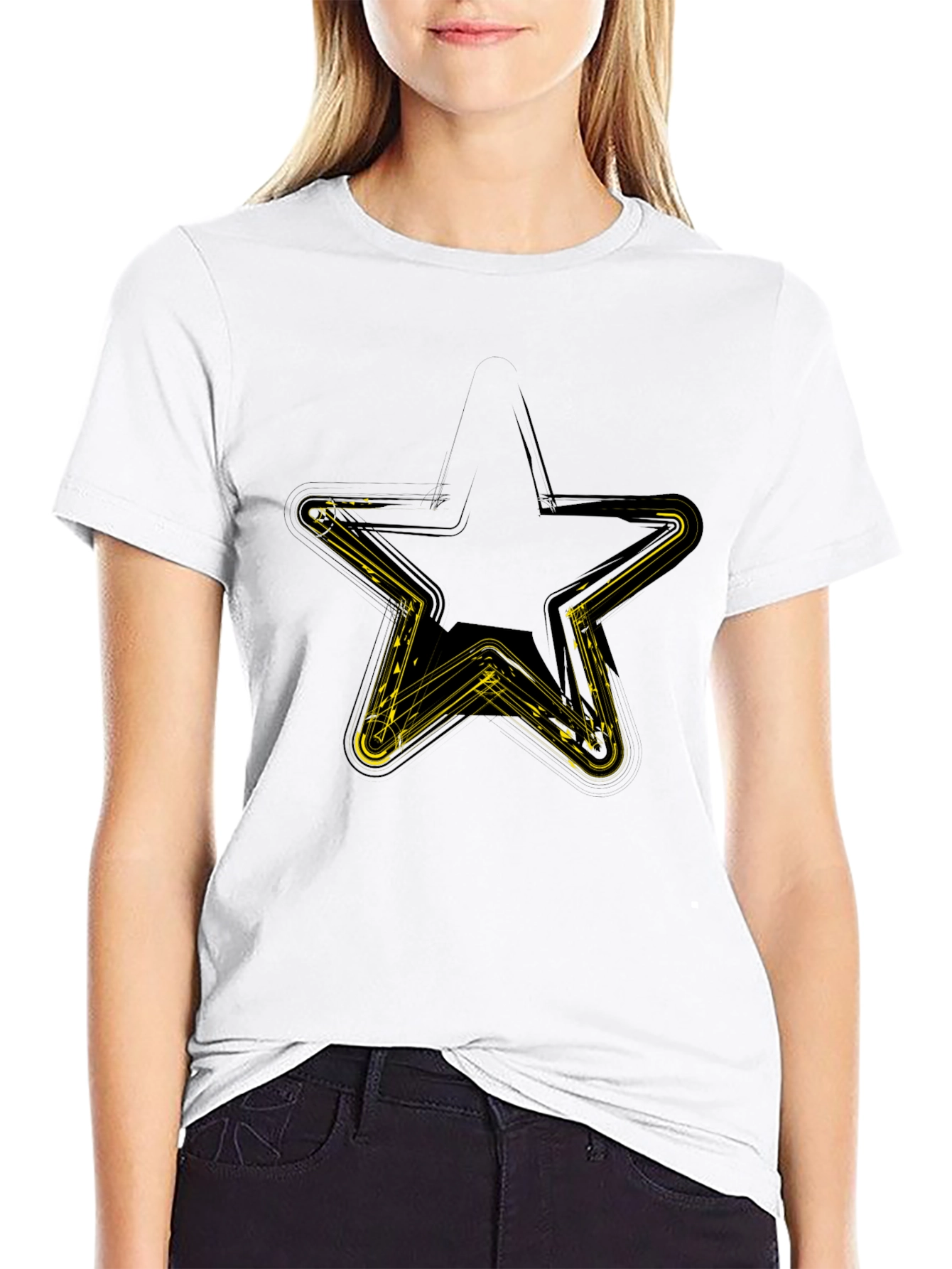 Star Graphic Mens Black T-Shirt