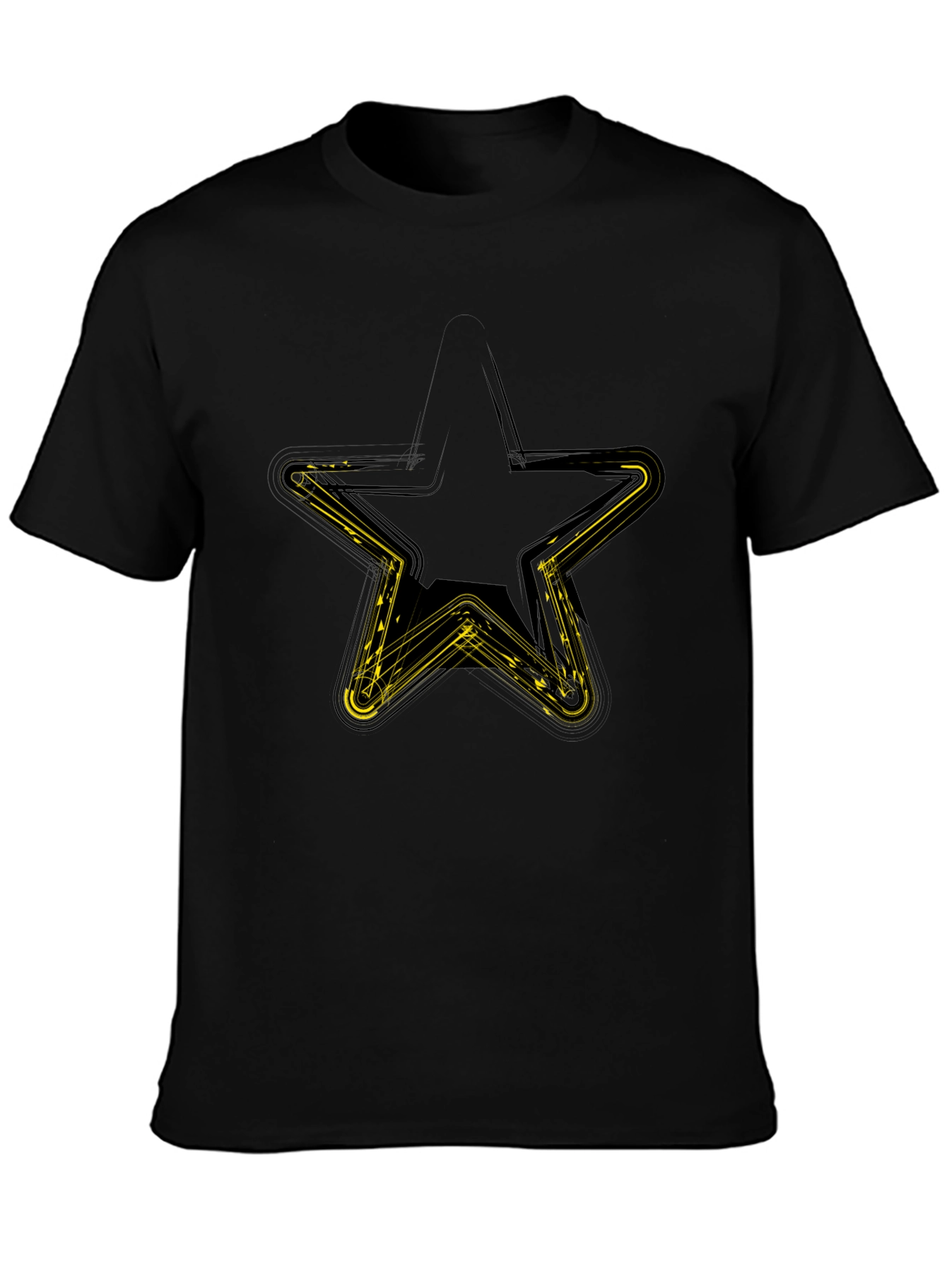 Star Graphic Mens Black T-Shirt