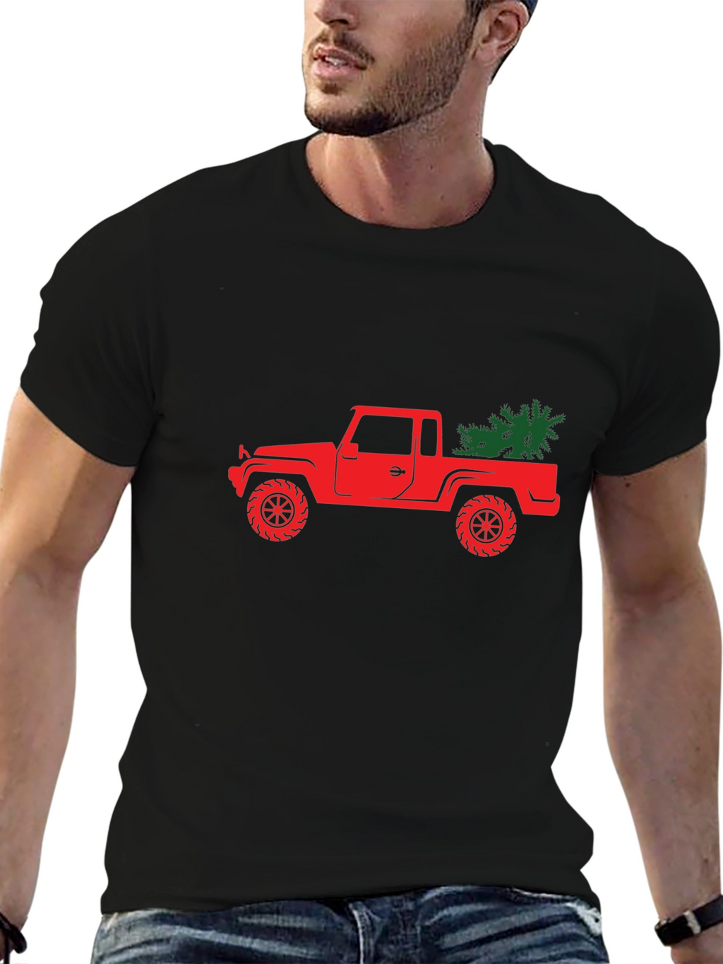 Red Truck Christmas Tree T-Shirt